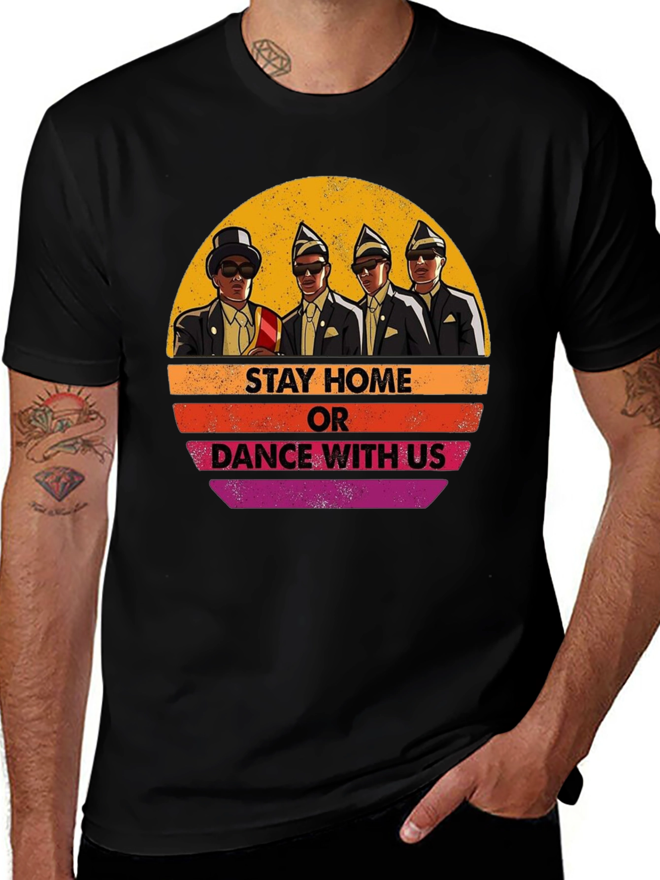 Variant 7 of Stay Home or Dance with Us T-Shirt