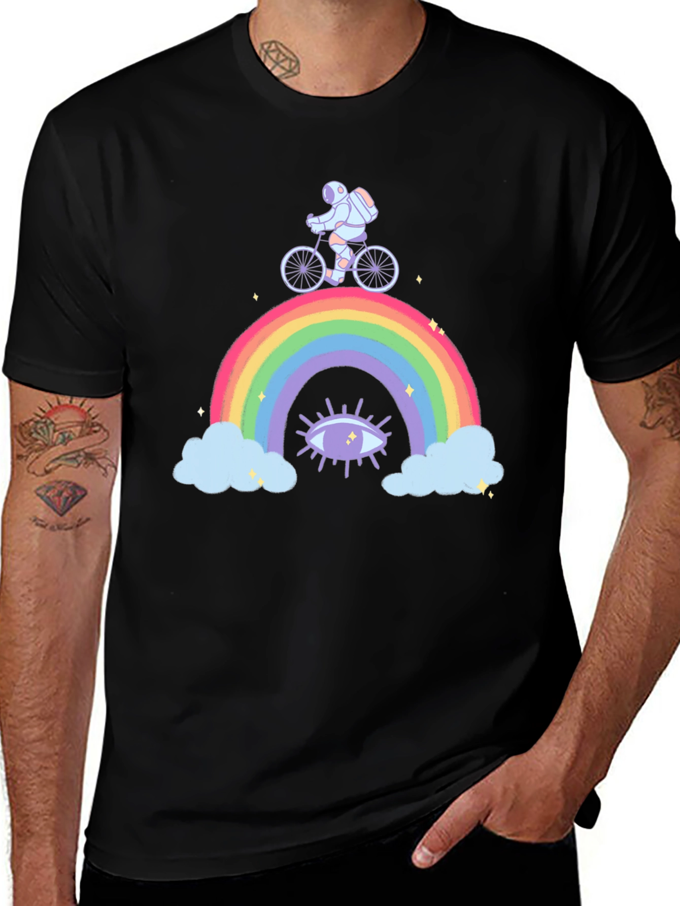 Variant 18 of Astronaut Rainbow Graphic T-Shirt