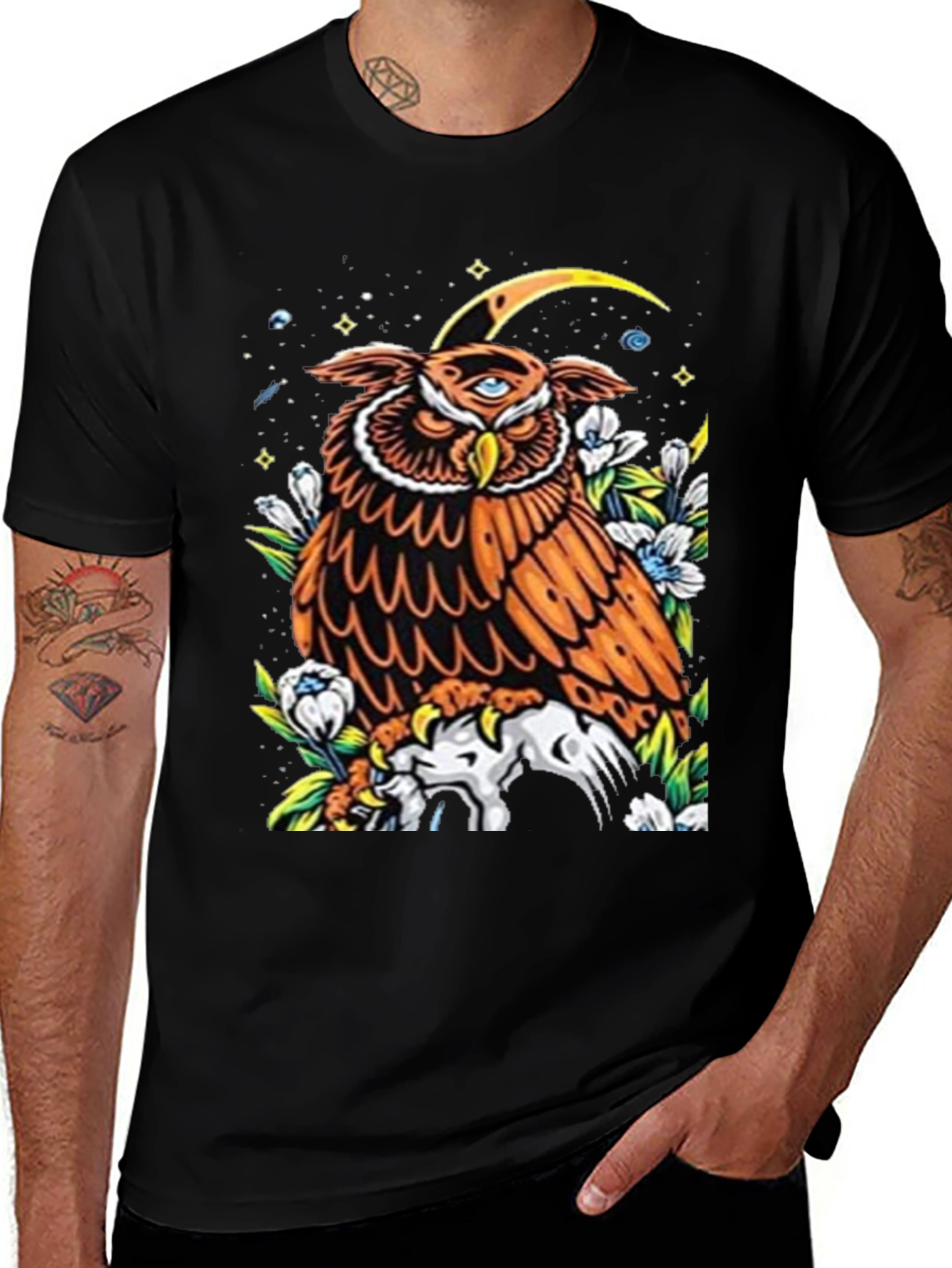 Variant 16 of Mystic Owl Graphic Tee - Third Eye Design