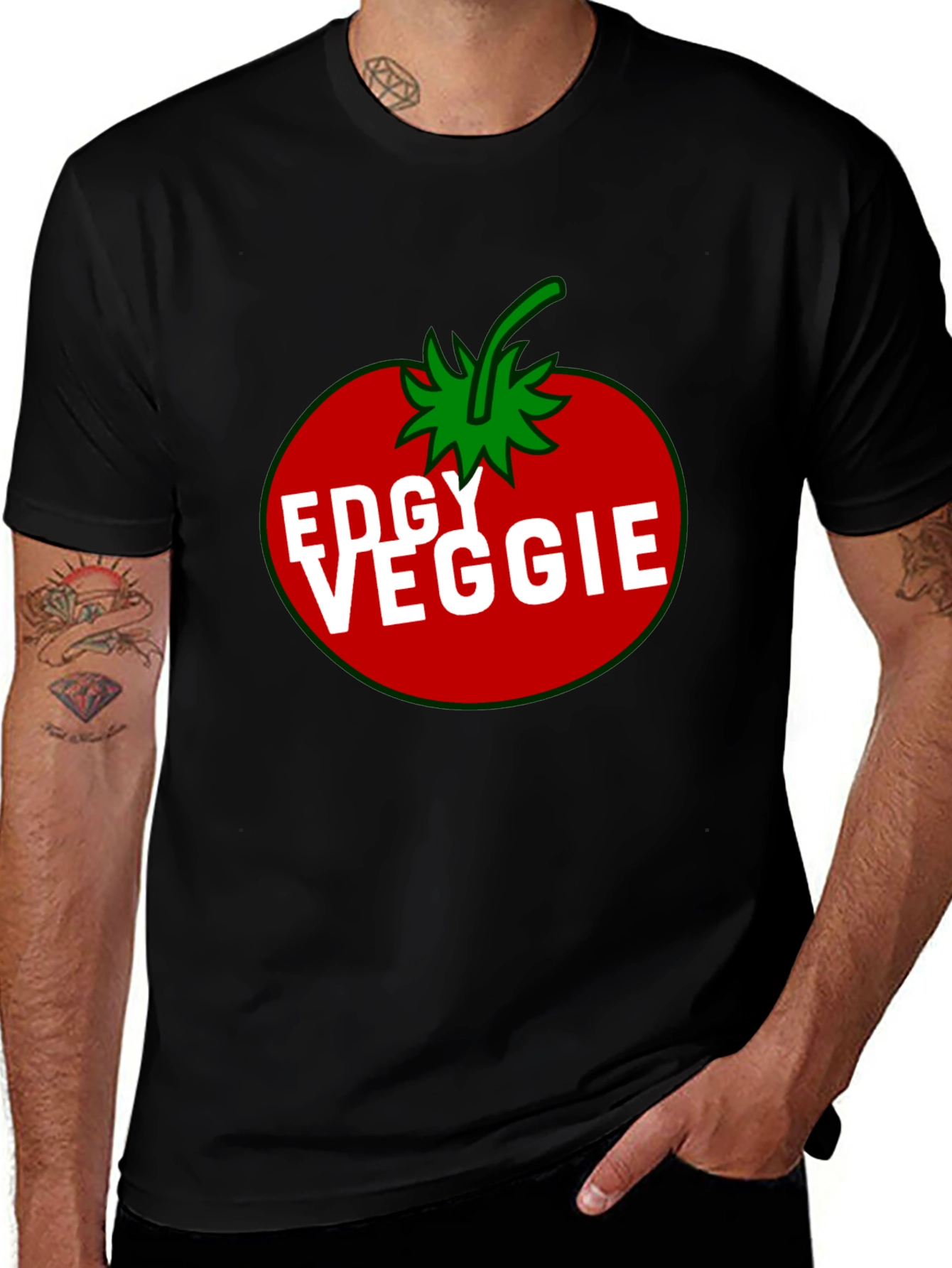 Variant 15 of Edgy Veggie Tomato Graphic T-Shirt
