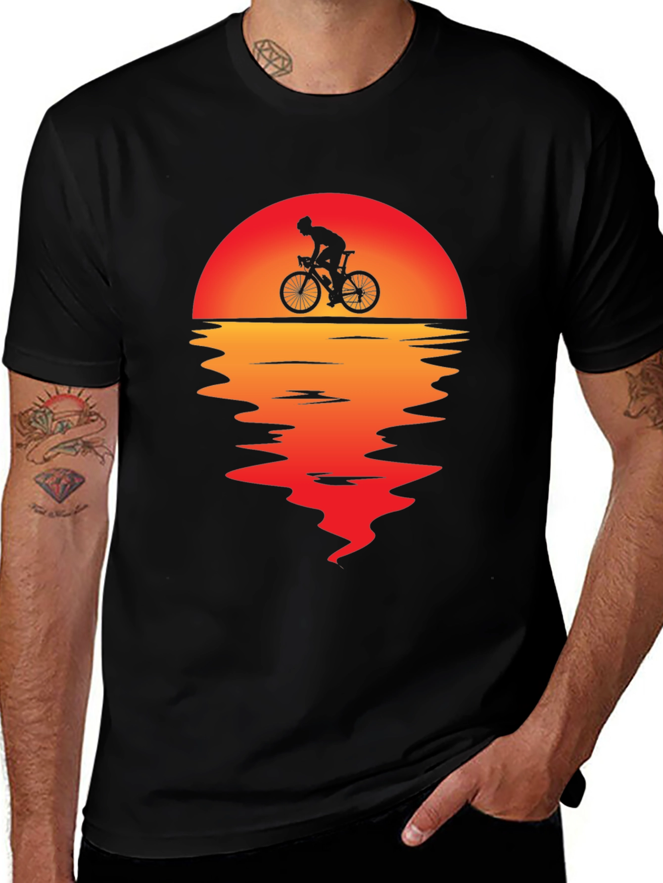 Variant 22 of Sunset Cyclist Graphic Tee