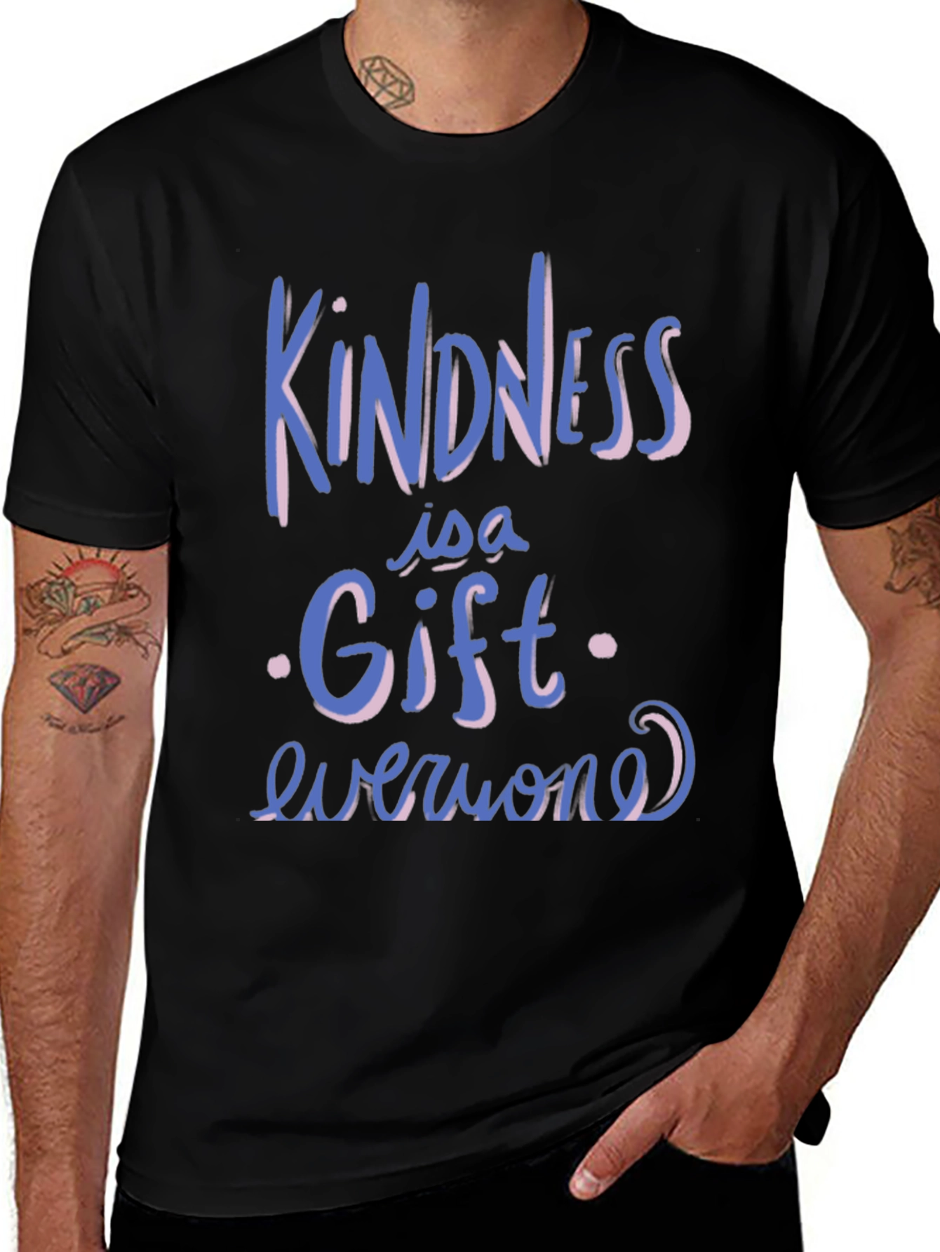 Variant 3 of Kindness Gift Tee - Soft Black T-Shirt with Unique Graphic