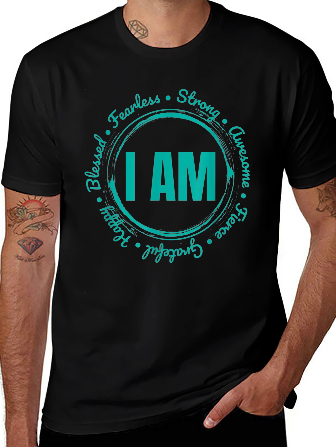 Variant 17 of I AM Graphic Tee - Strong, Fearless, Awesome Shirt