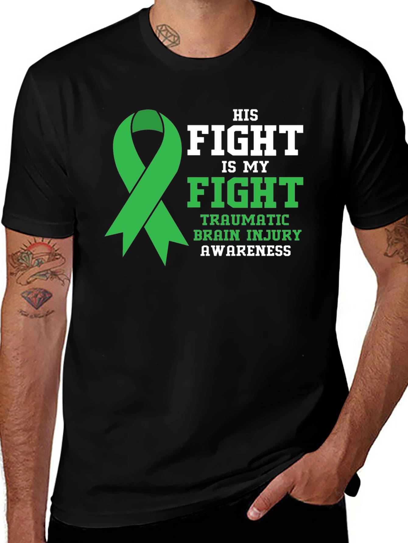 TBI Awareness T-Shirt - His Fight Is My Fight