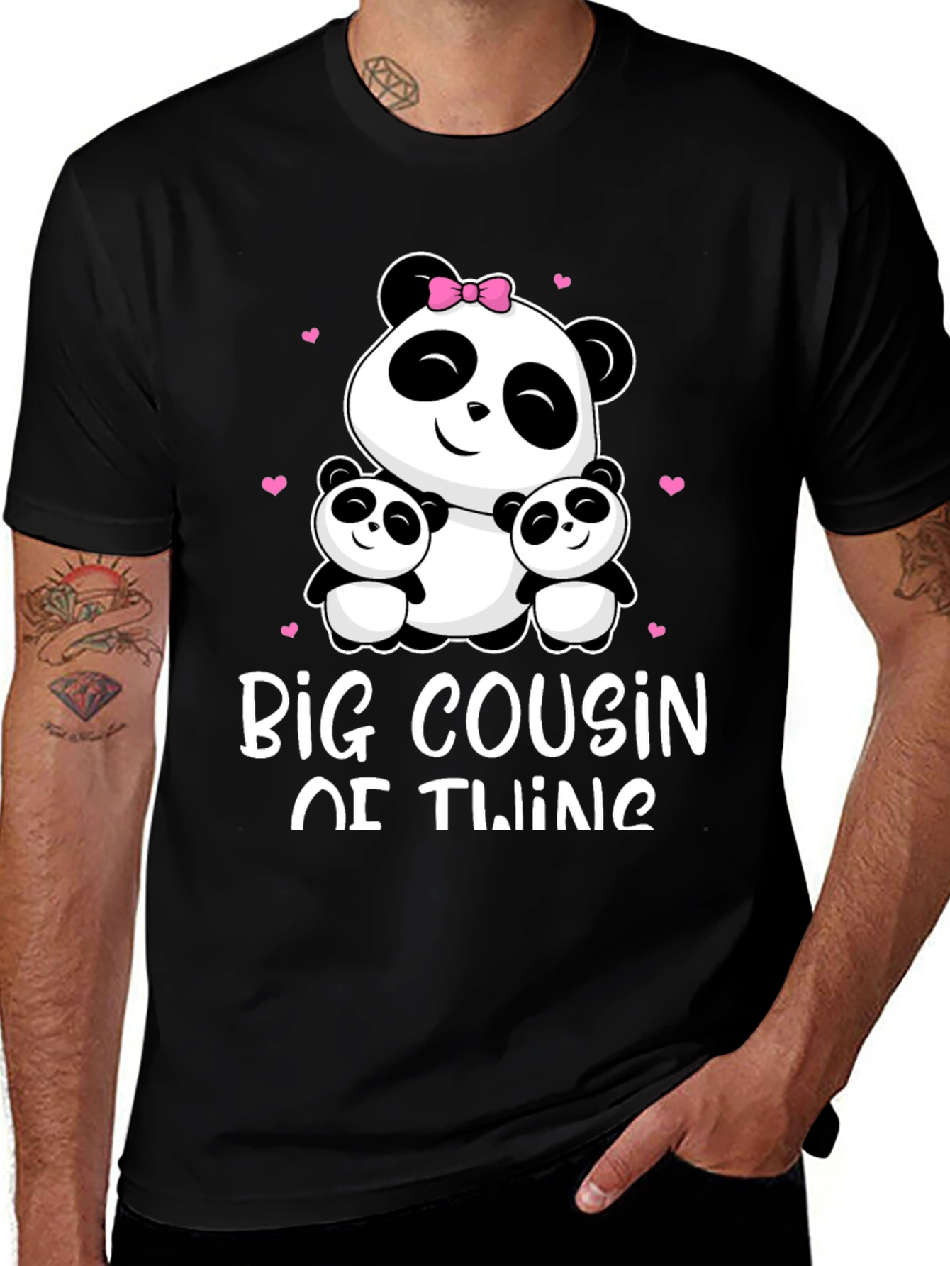 Big Cousin of Twins Panda Bear T-Shirt