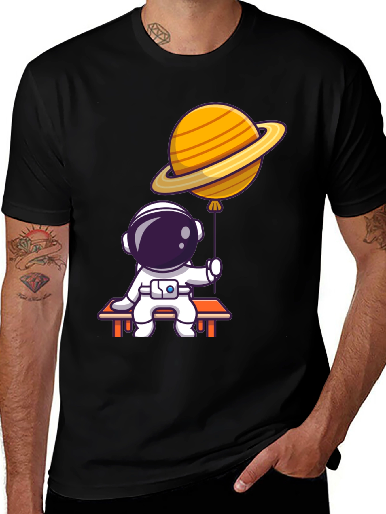 Variant 6 of Astronaut & Planet Balloon Graphic T-Shirt