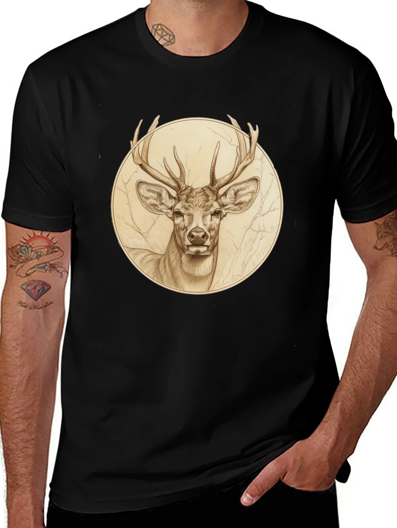 Variant 22 of Deer Graphic Tee - Stylish Nature Inspired Design