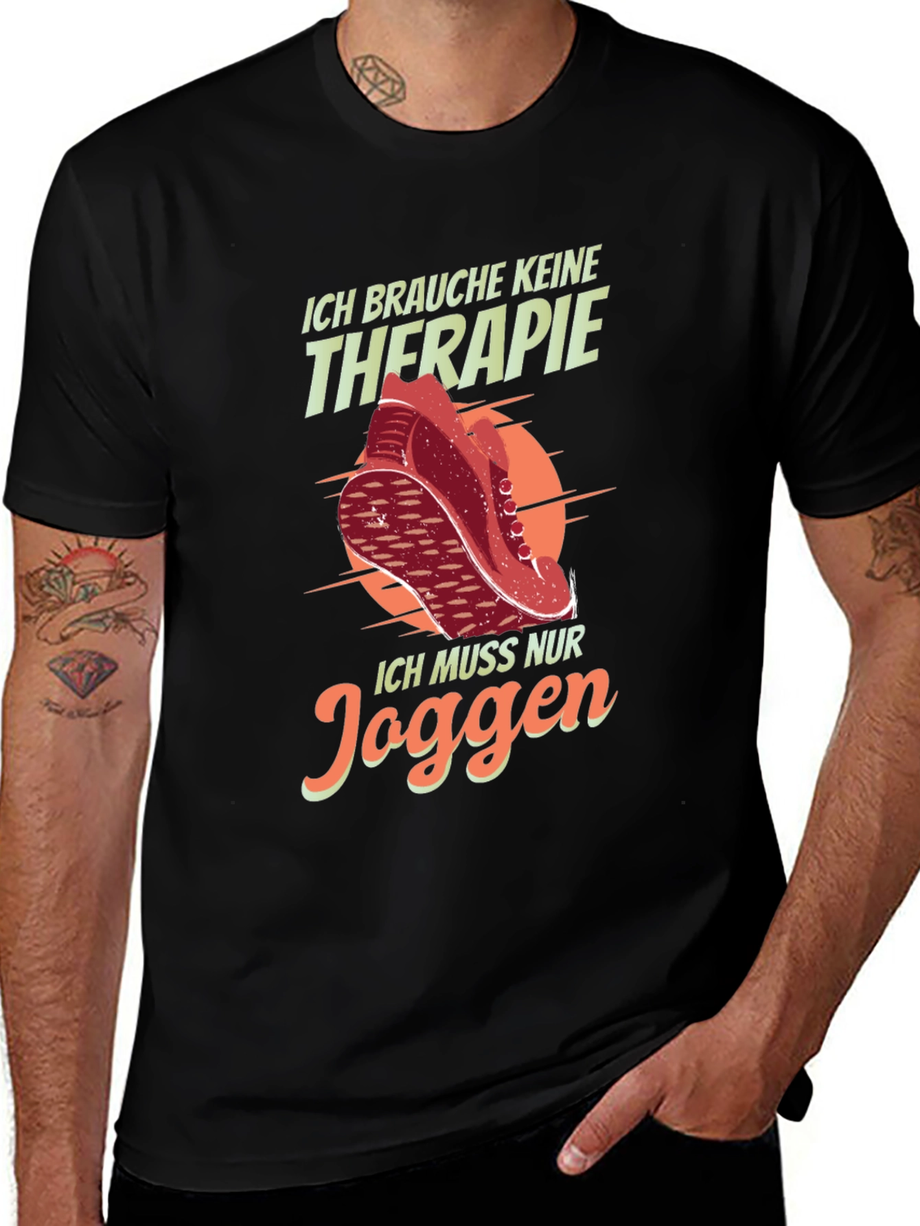 Variant 5 of Running Therapy Graphic Tee - Jogging T-Shirt