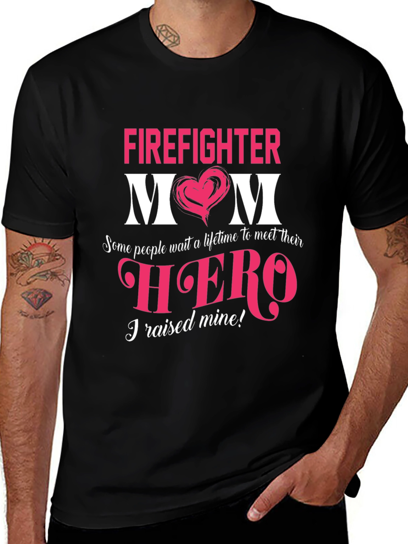 Variant 18 of Firefighter Mom T-Shirt: Hero Raising Apparel