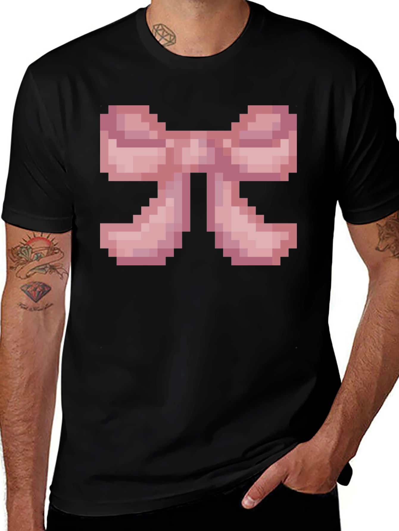 Variant 19 of Pixel Pink Bow T-Shirt - Fun & Casual