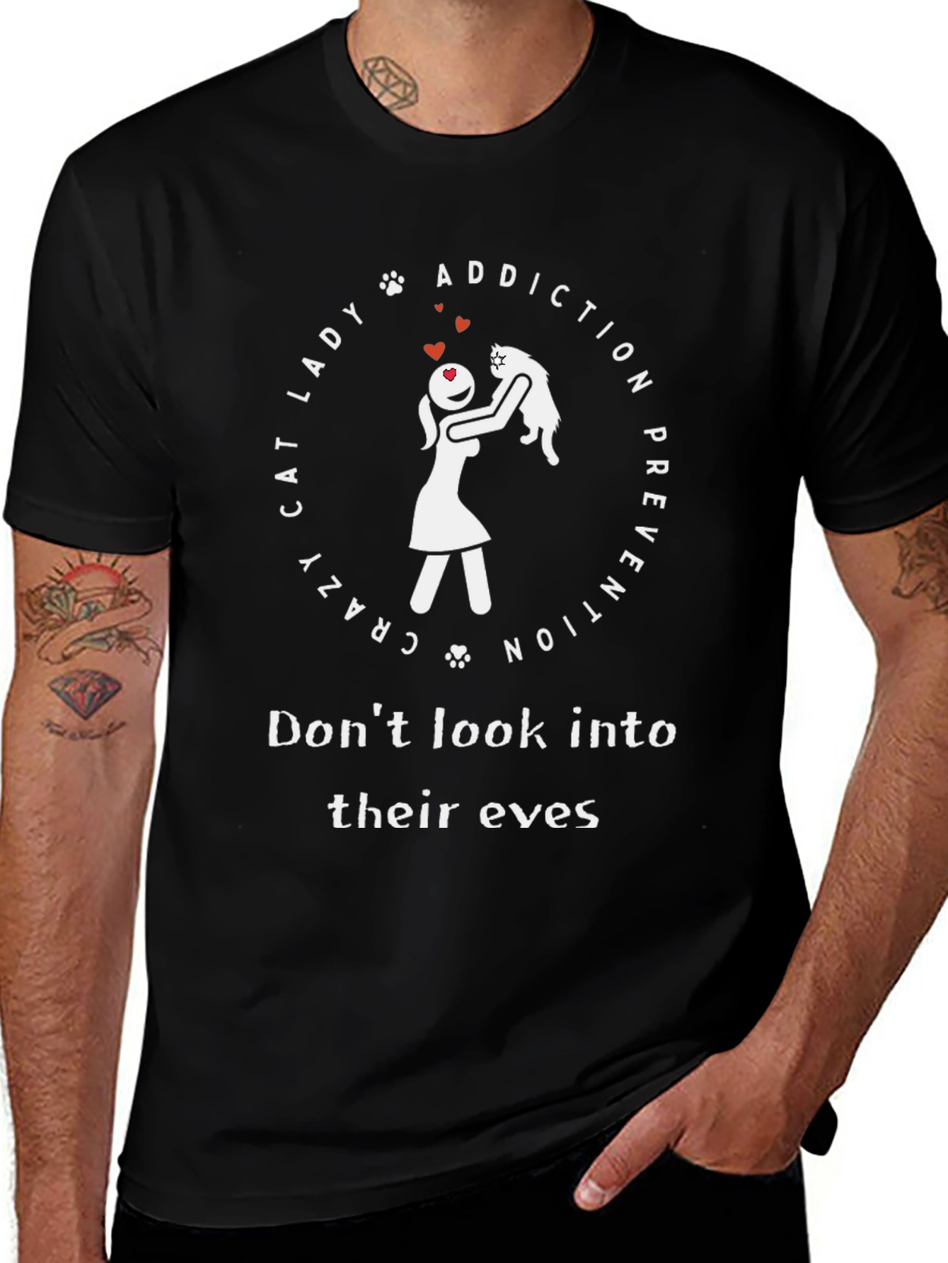 Variant 11 of Crazy Cat Lady T-Shirt - Addiction Prevention