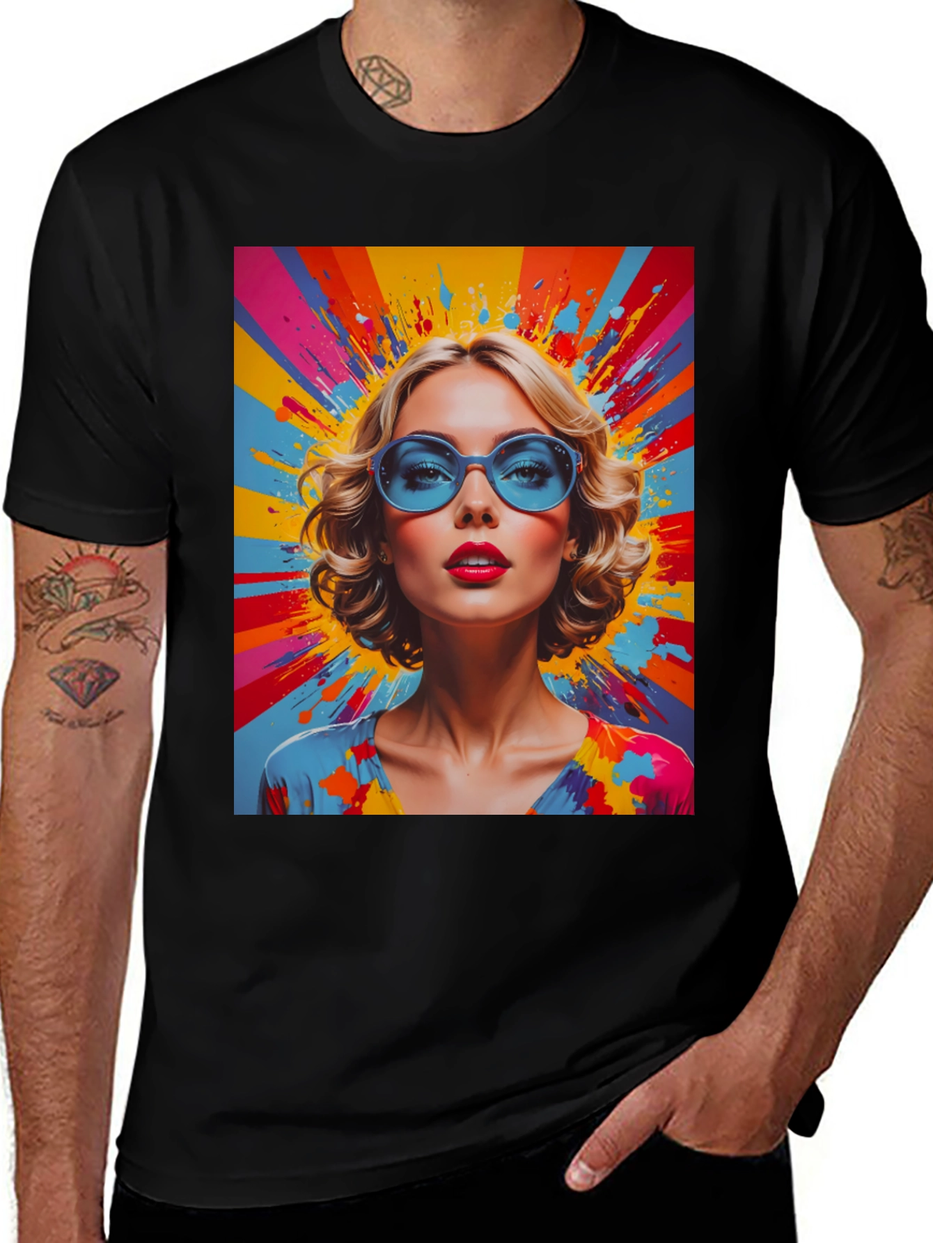 Variant 26 of Retro Pop Art Woman Graphic Tee
