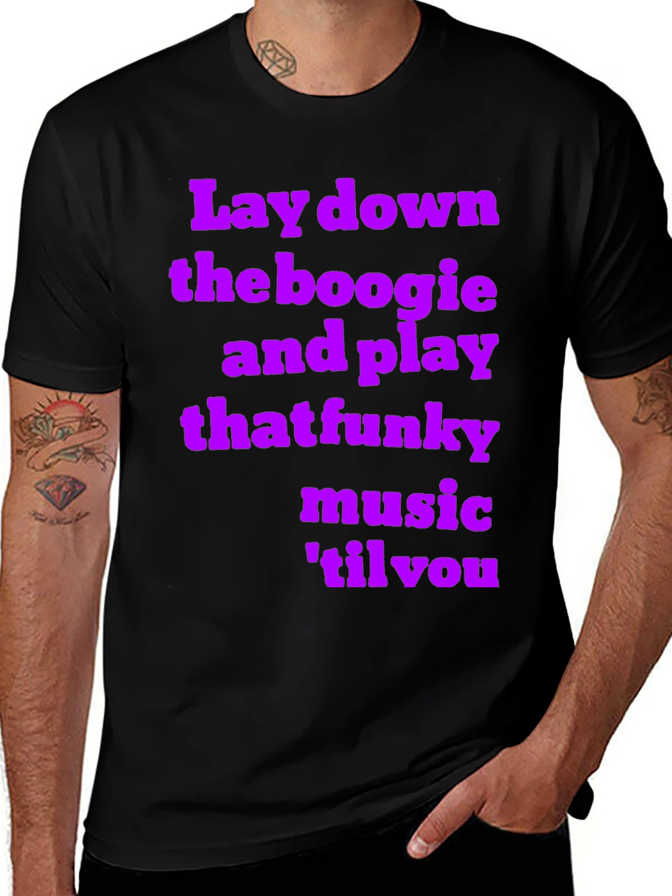 Variant 16 of Funky Music Graphic Tee - Lay Down the Boogie T-Shirt