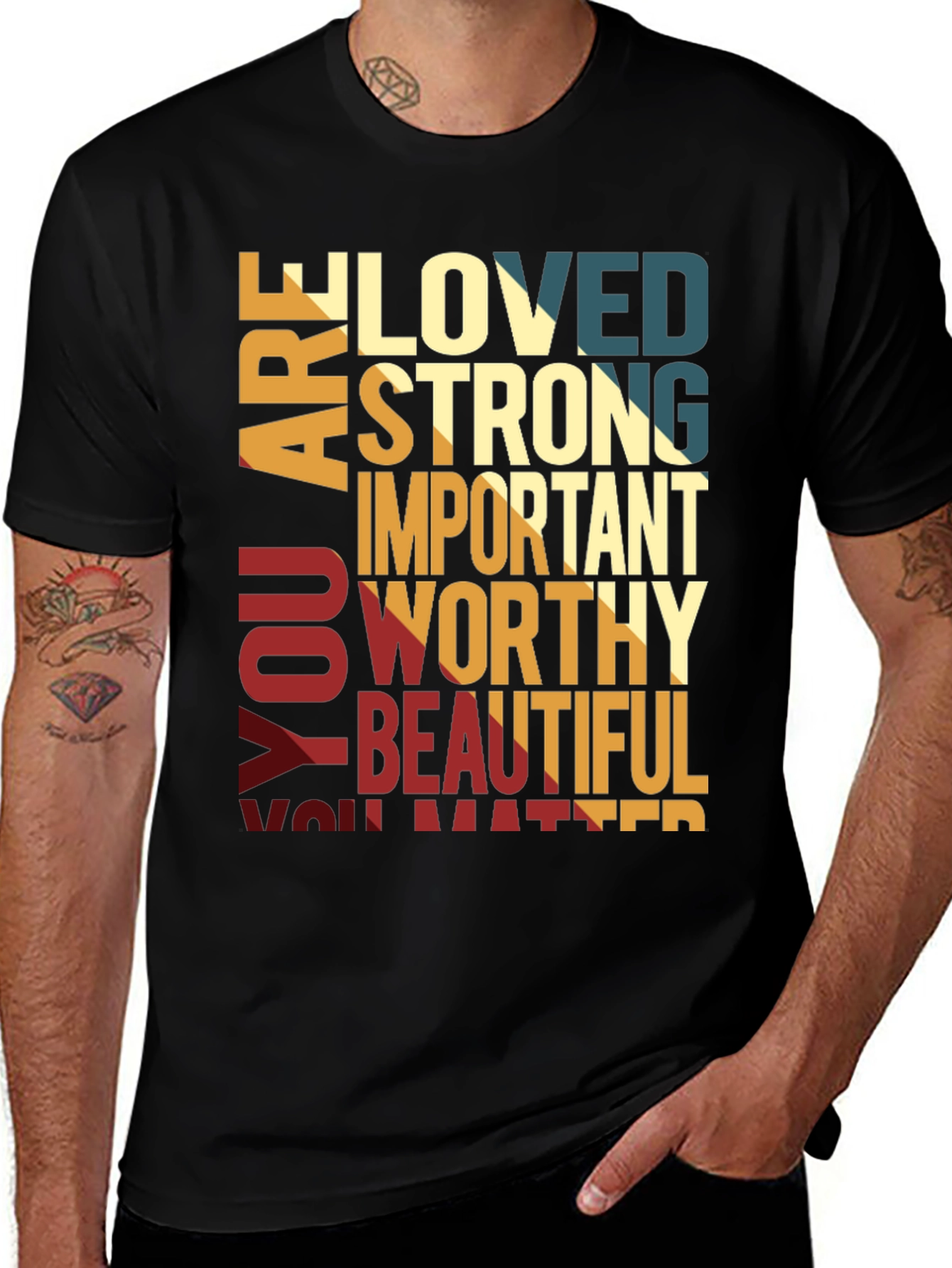 Variant 3 of Inspirational You Are Loved Graphic Tee