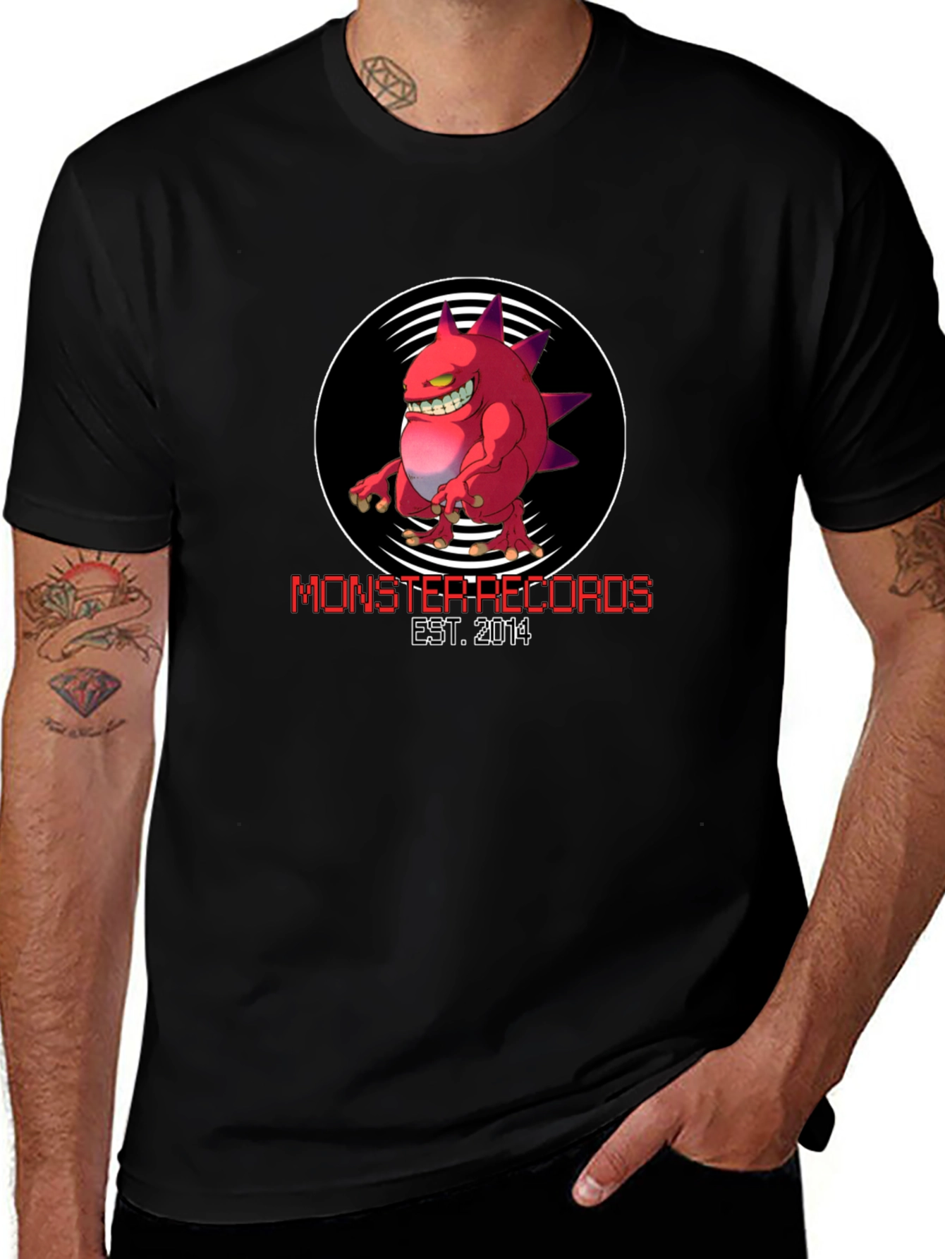 Monster Records Graphic Black T-Shirt