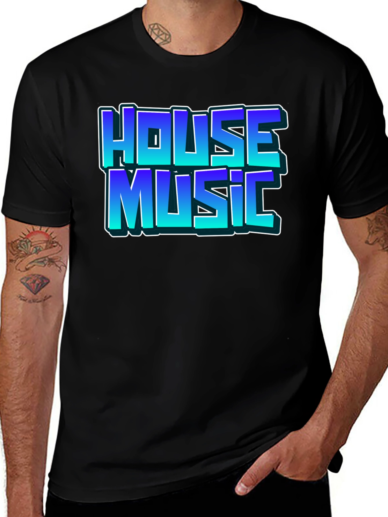 Variant 9 of House Music Black T-Shirt