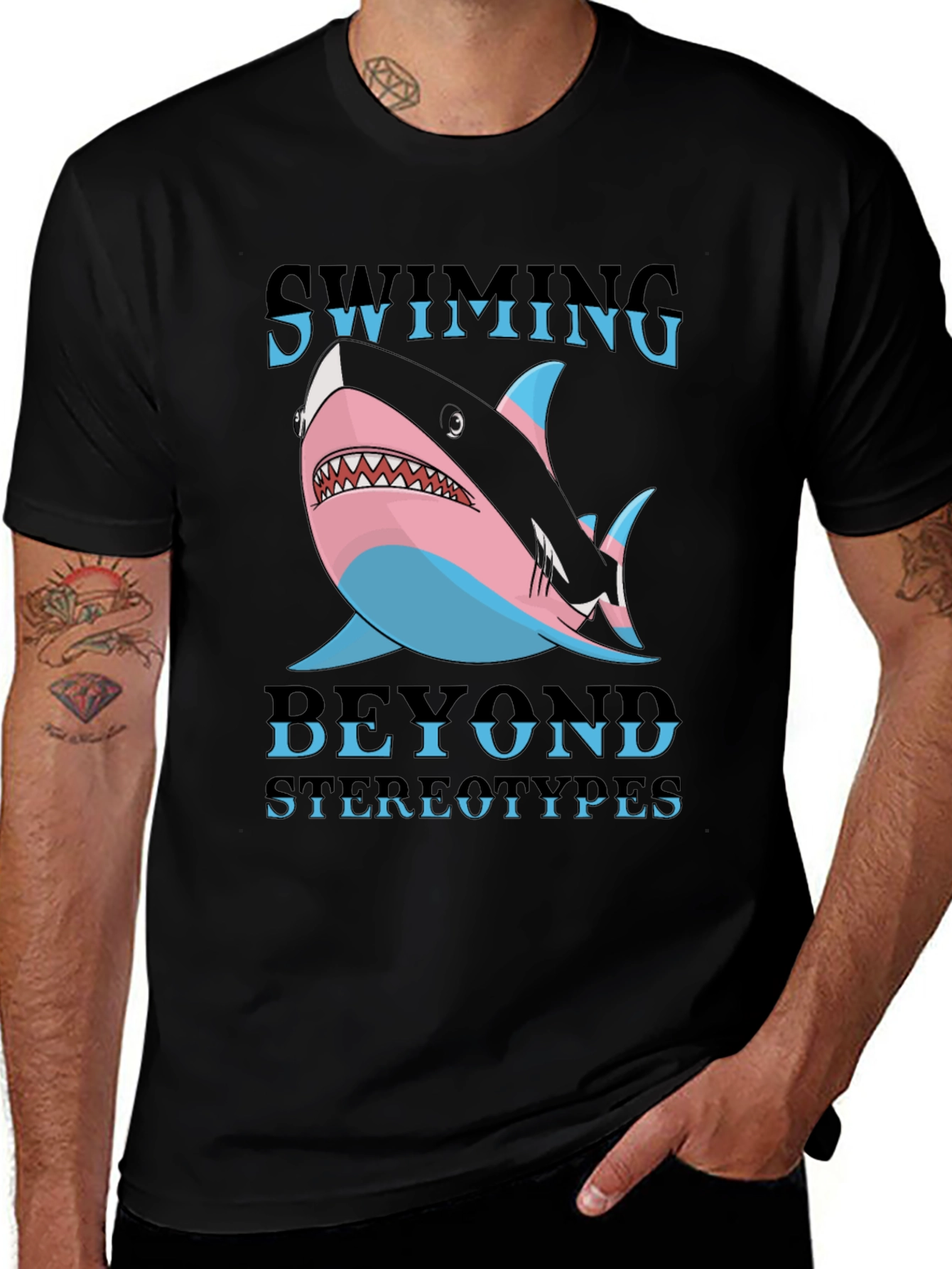 Variant 8 of Swimming Beyond Stereotypes Shark T-Shirt