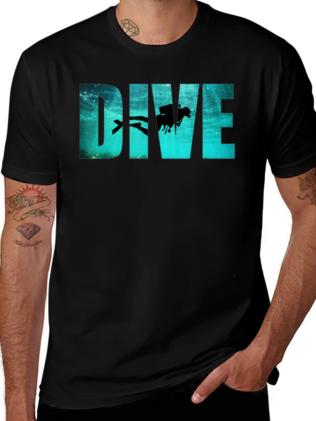 Variant 27 of Dive T-Shirt - Underwater Scuba Design