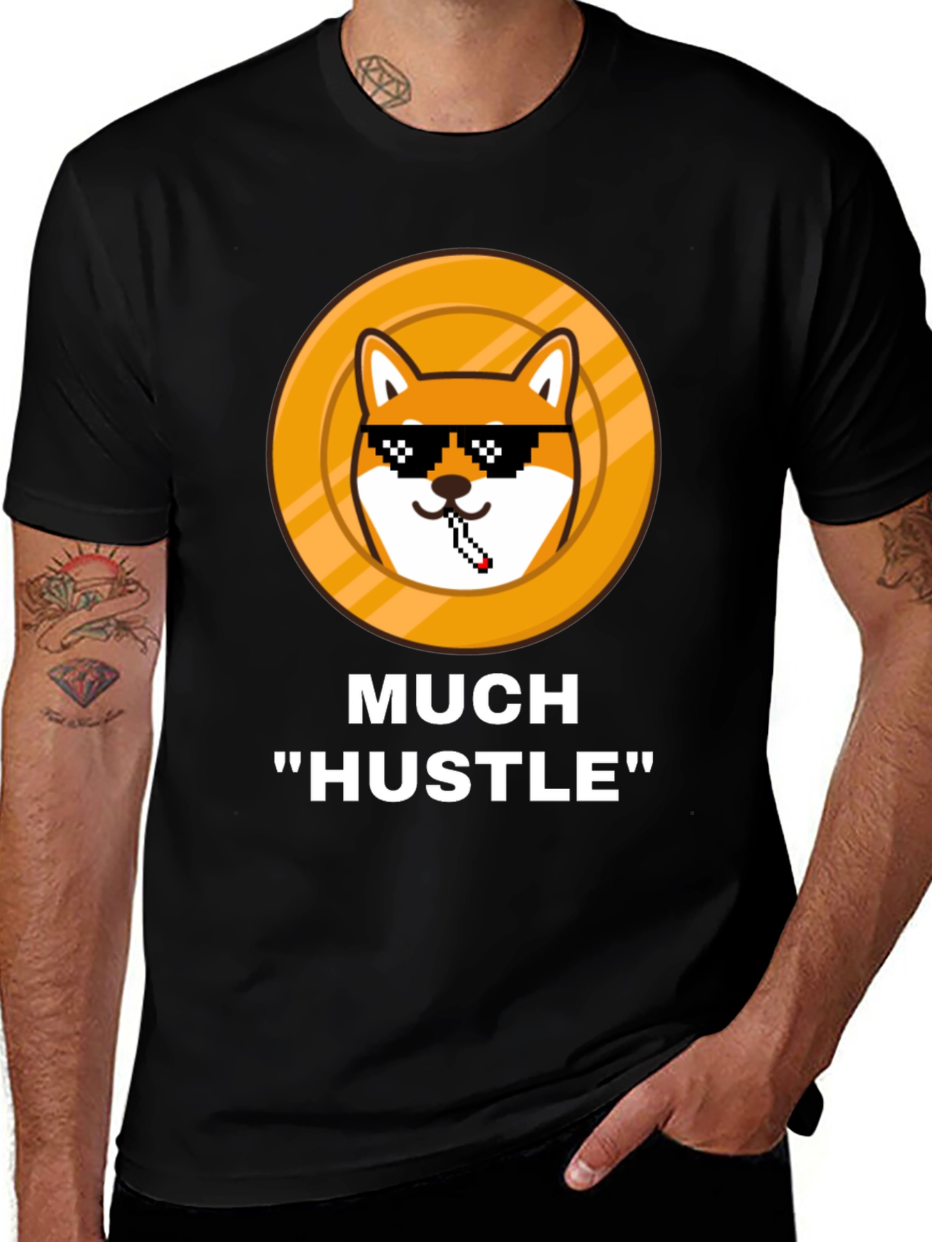 Much Hustle Doge Coin T-Shirt 