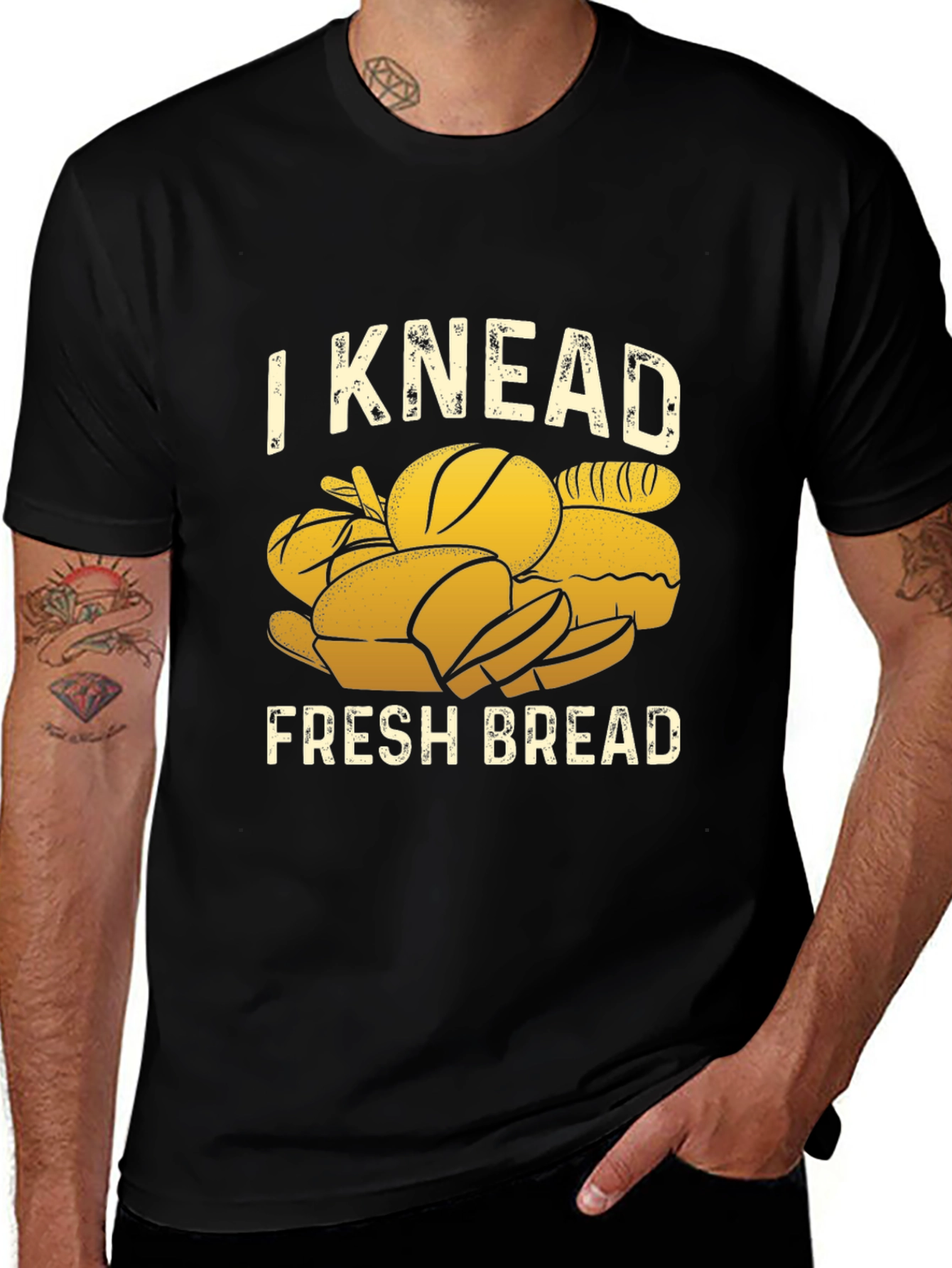 Variant 2 of I Knead Fresh Bread T-Shirt - Baker Humor Tee