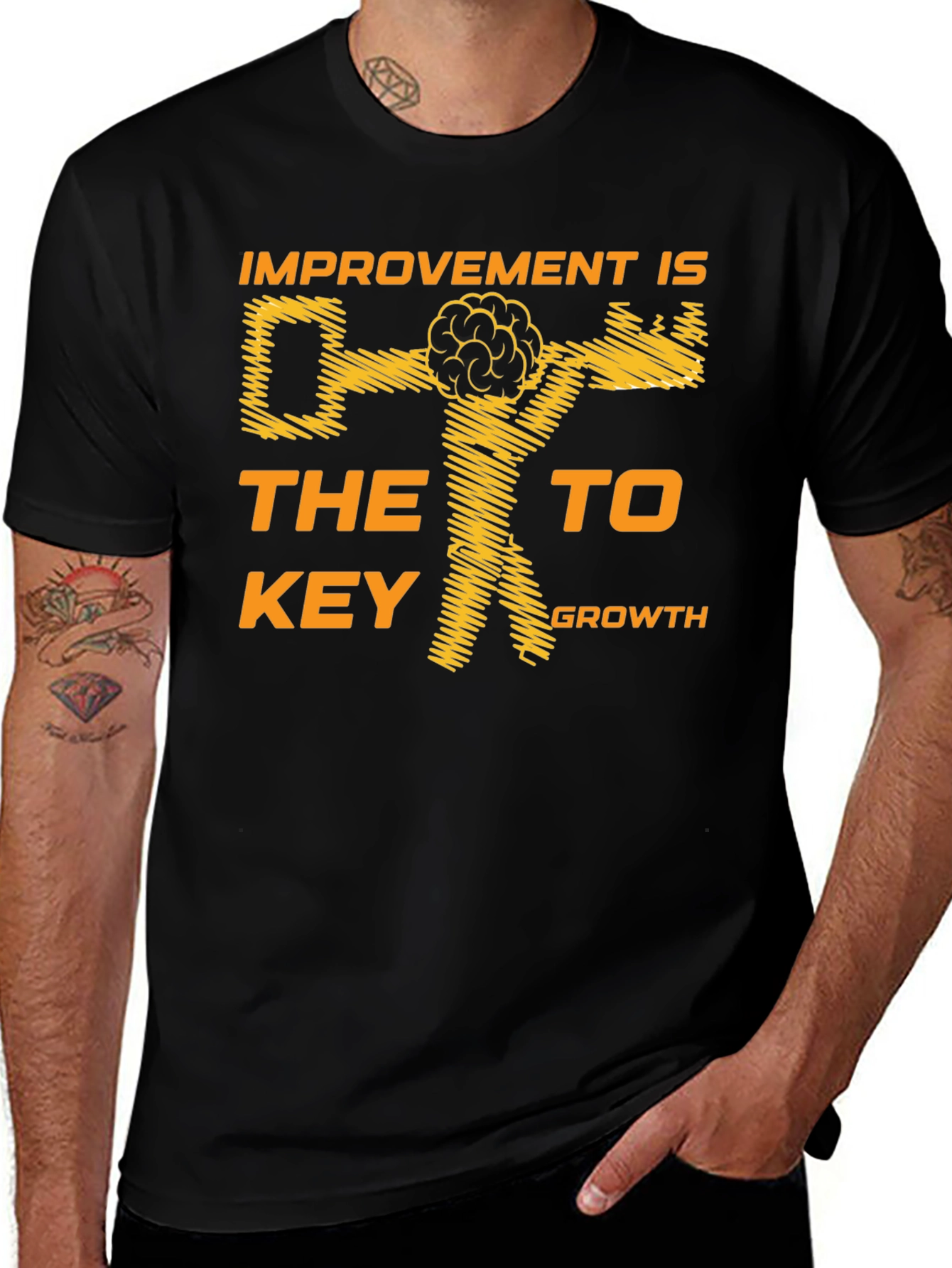 Improvement Key to Growth Graphic T-Shirt
