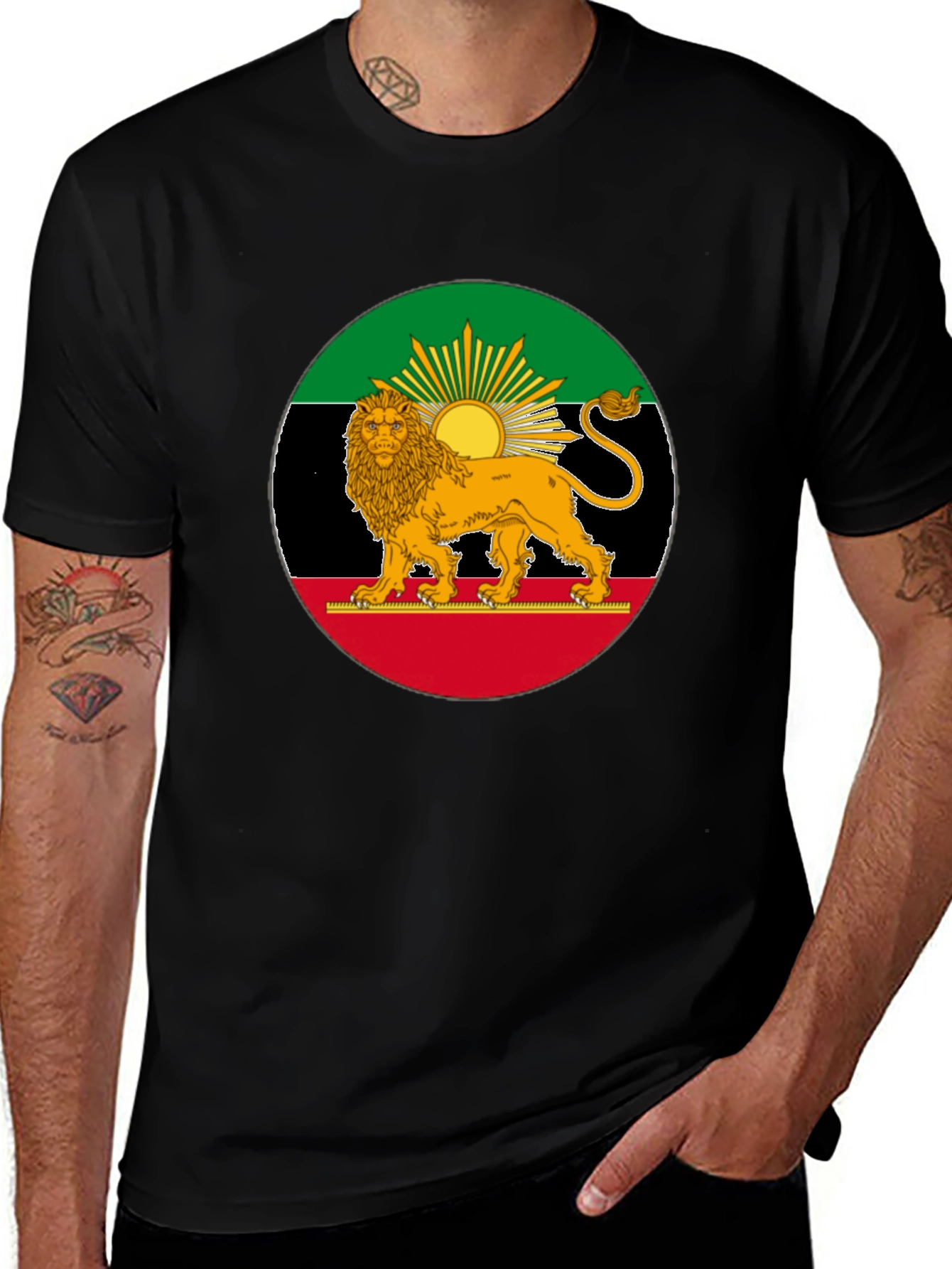 Variant 16 of Lion Flag Black T-Shirt