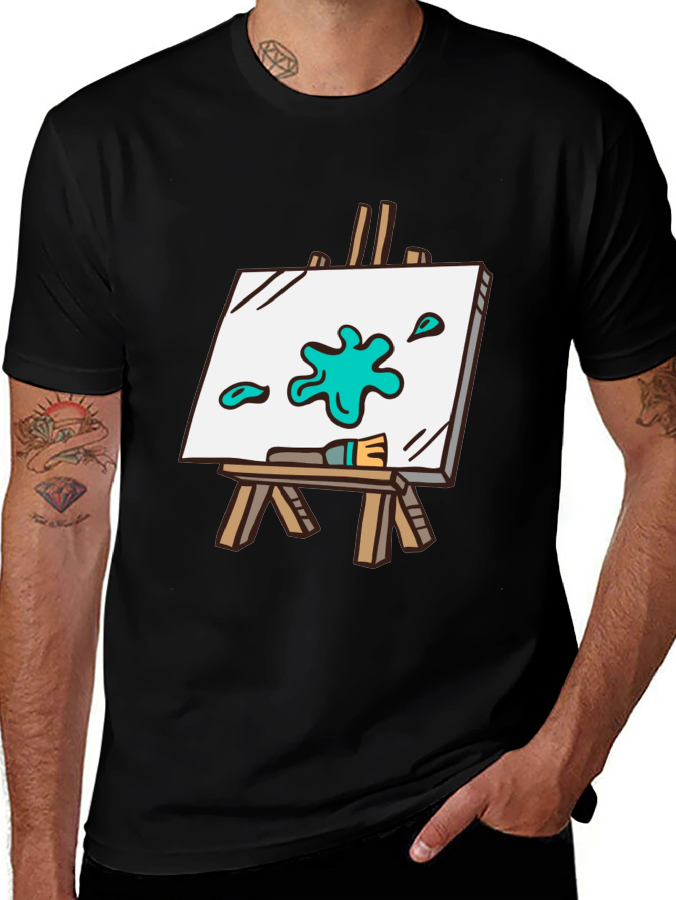 Variant 19 of Artist's Canvas T-Shirt - Creative Art Design Tee