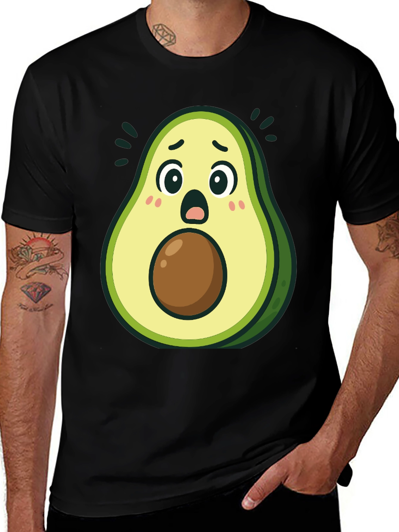 Variant 14 of Surprised Avocado T-Shirt - Funny Graphic Tee