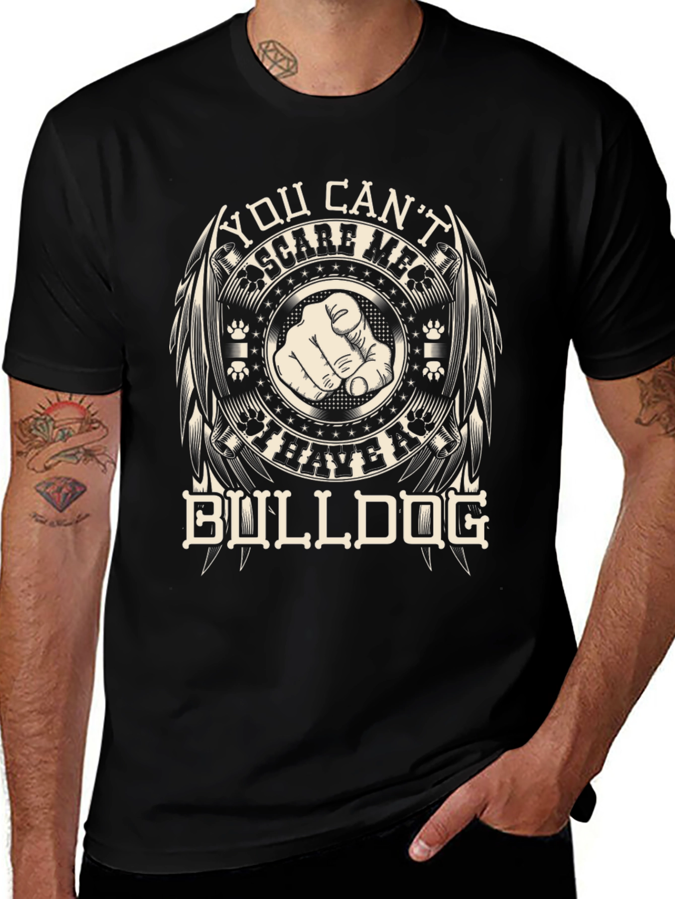 Variant 15 of You Can't Scare Me I Have A Bulldog Graphic T-Shirt