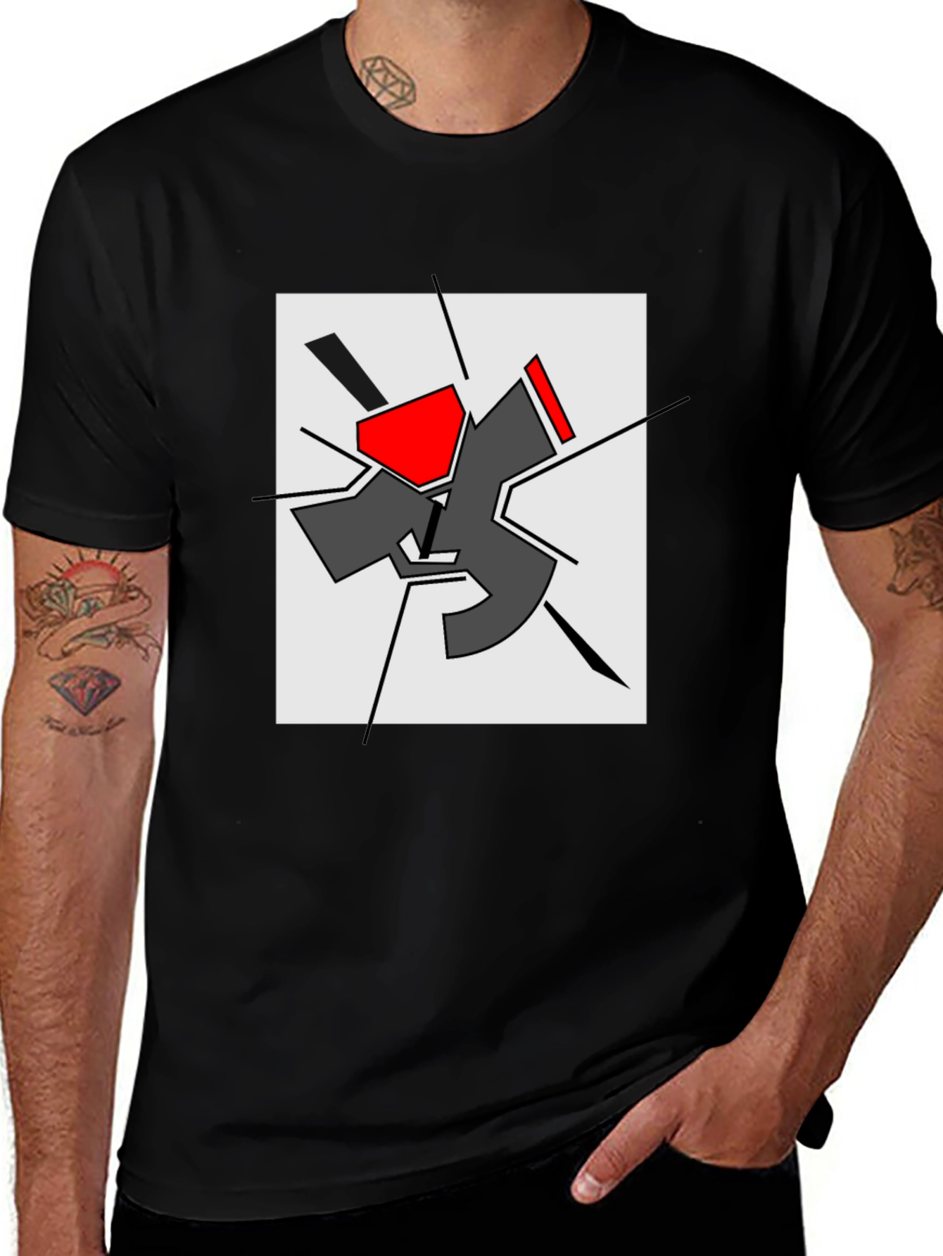 Variant 6 of Abstract Graphic Black T-Shirt