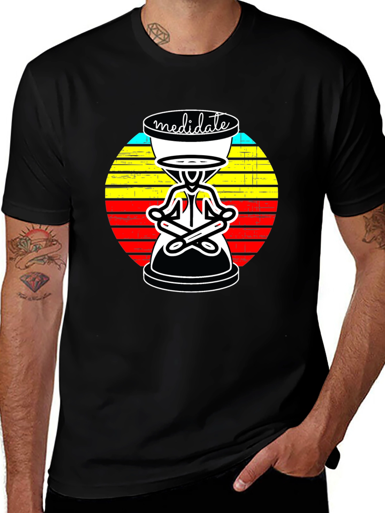 Variant 23 of Meditate Graphic Tee: Zen Style