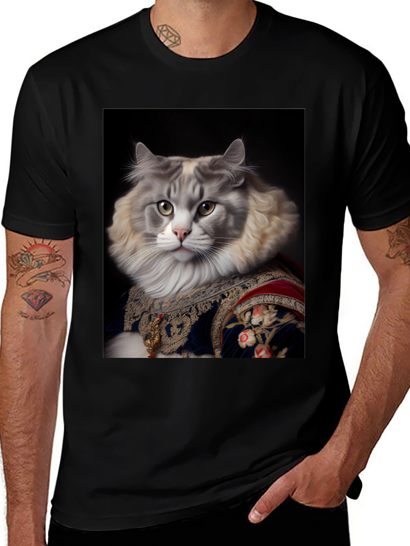 Variant 12 of Regal Cat Portrait T-Shirt