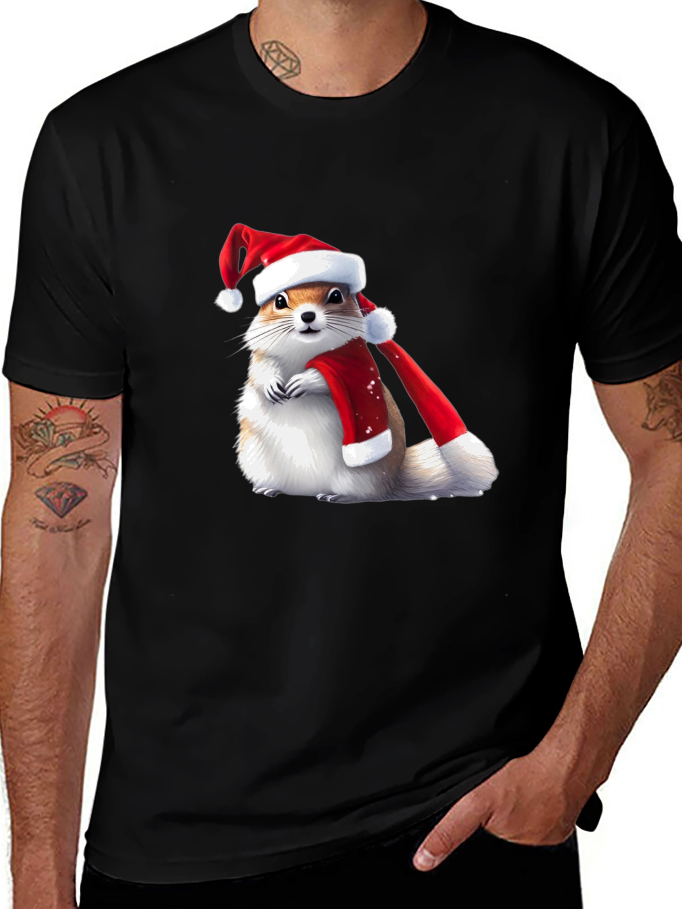 Festive Squirrel Holiday T-Shirt