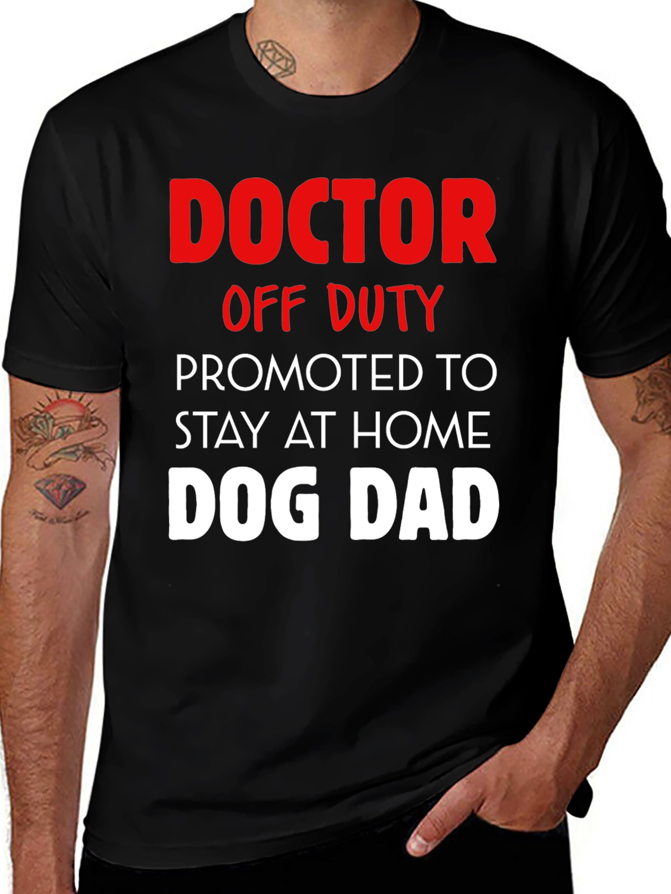 Variant 27 of Doctor Off Duty Dog Dad Graphic Tee