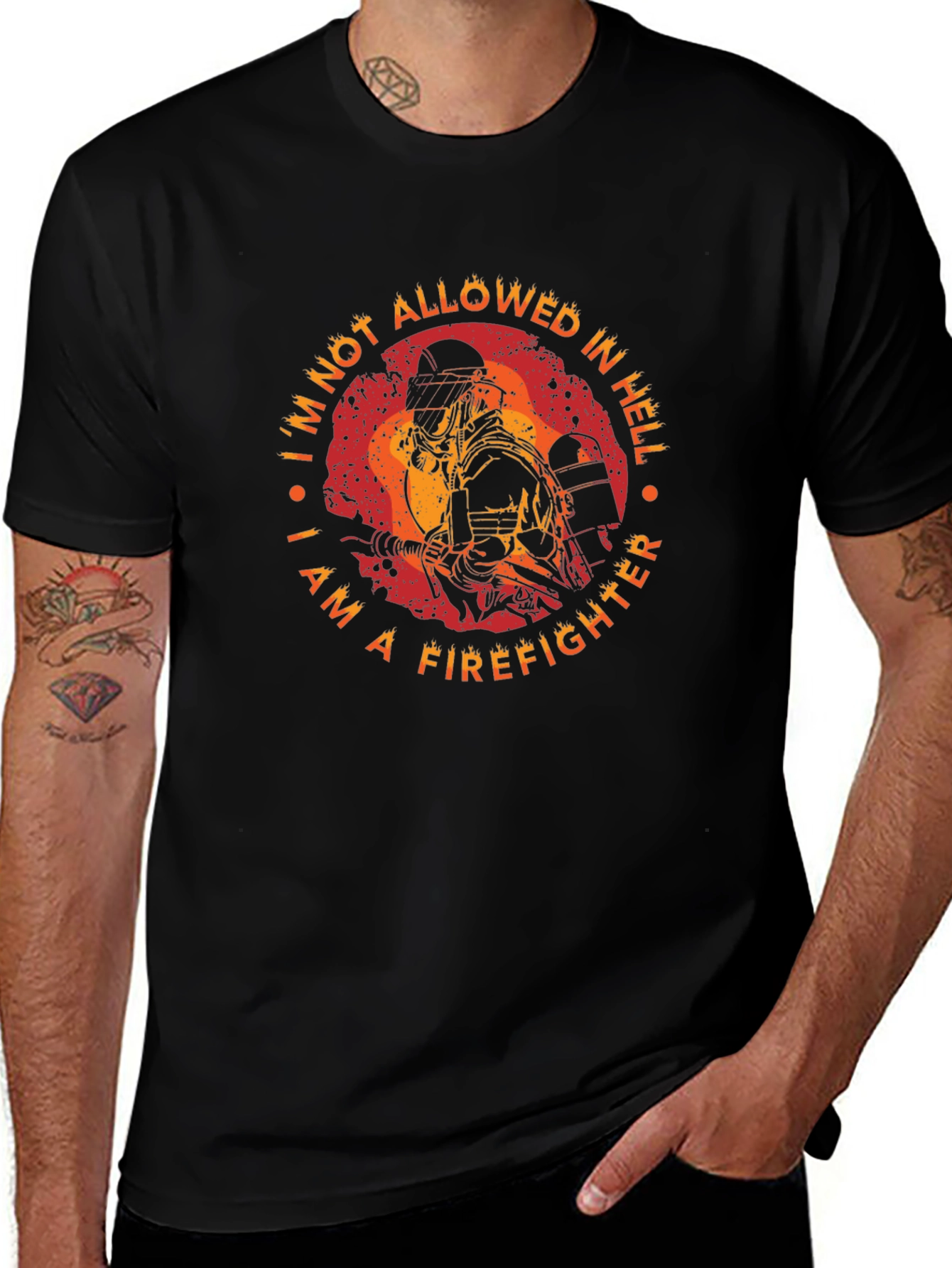 Variant 18 of Firefighter T-Shirt - I'm Not Allowed In Hell