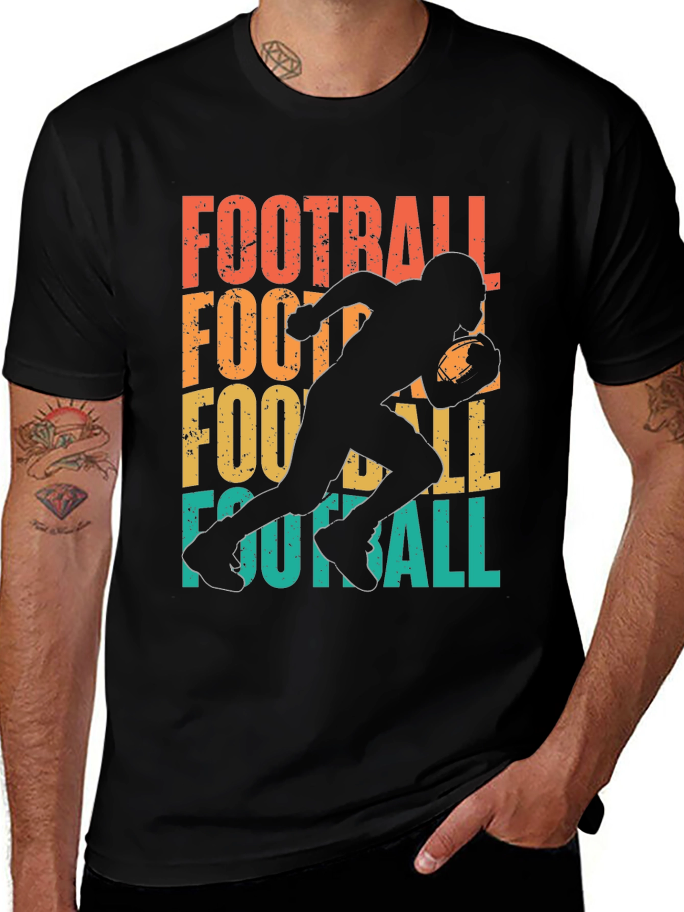 Variant 18 of Retro Football Player Graphic T-Shirt