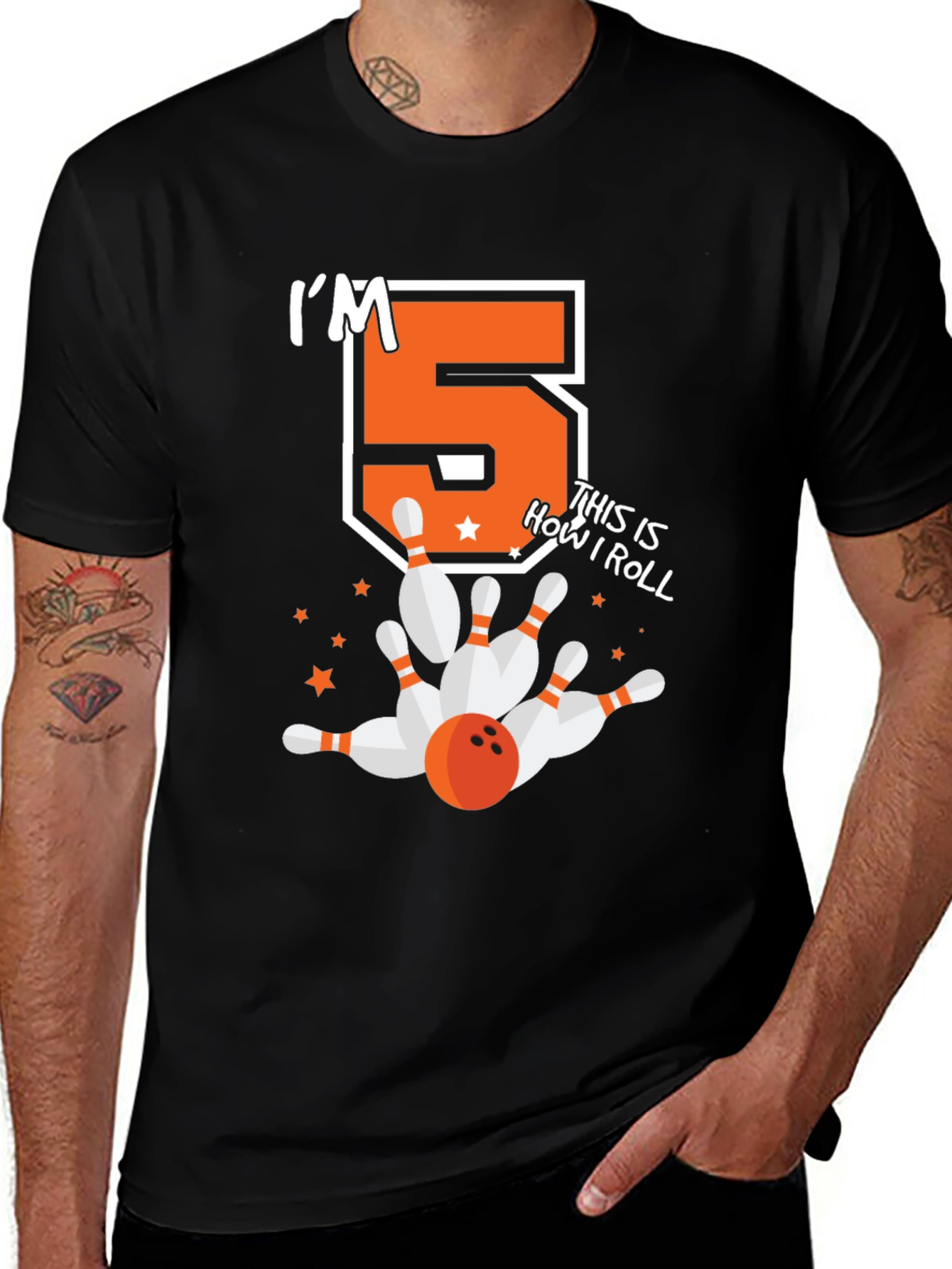Variant 17 of I'm 5 This Is How I Roll Birthday Bowling T-Shirt