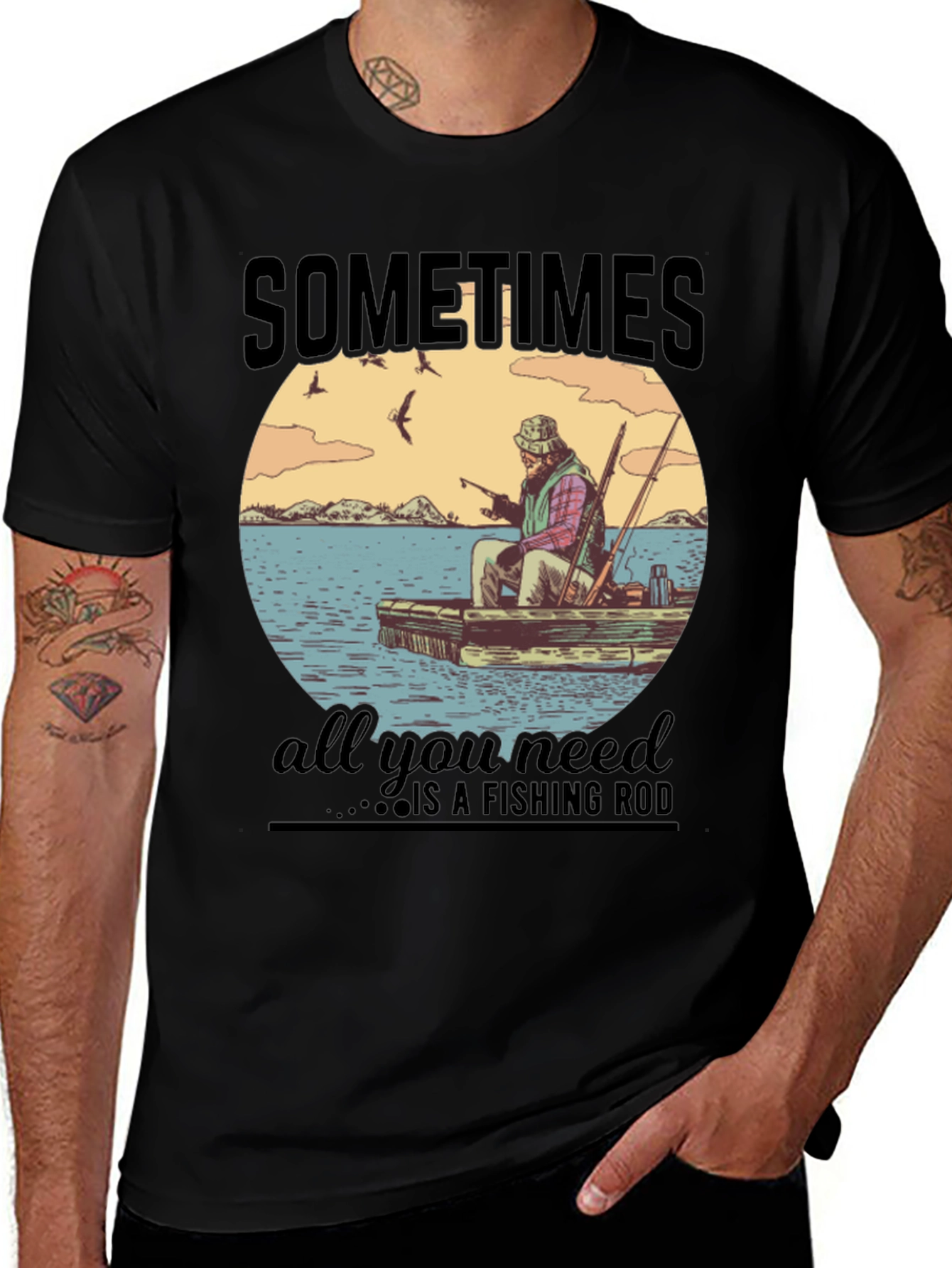 Variant 27 of Fishing Rod Graphic T-Shirt