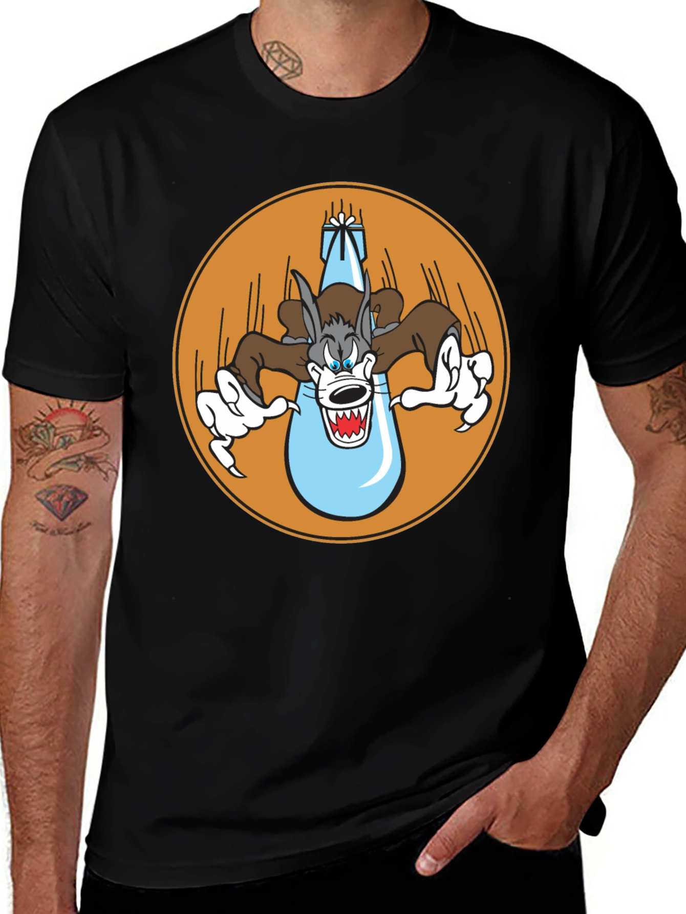 Variant 23 of Cartoon Wolf T-Shirt - Classic Design