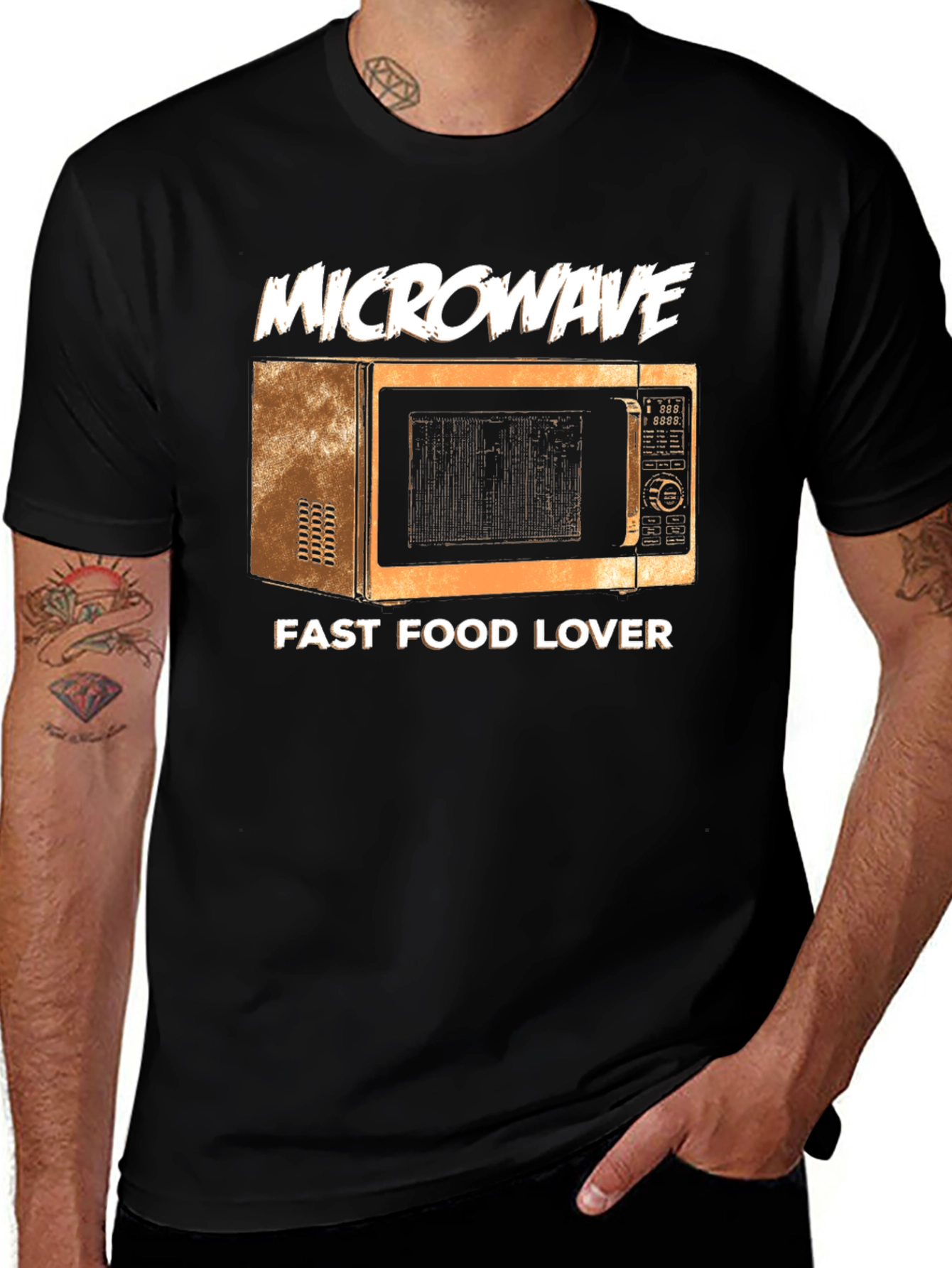 Variant 12 of Microwave Fast Food Lover Graphic T-Shirt