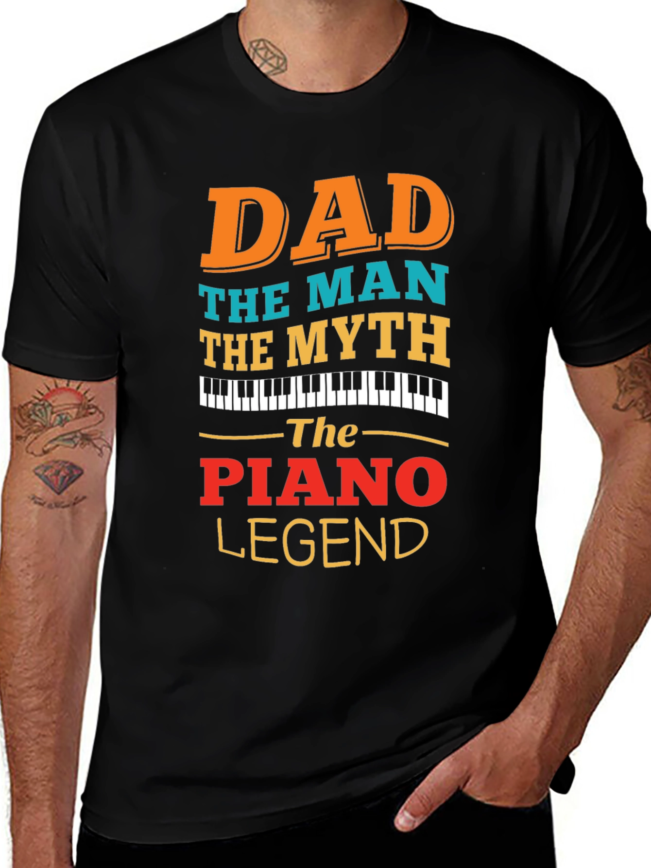 Variant 10 of Dad Piano Legend T-Shirt: Musician Father's Day Gift