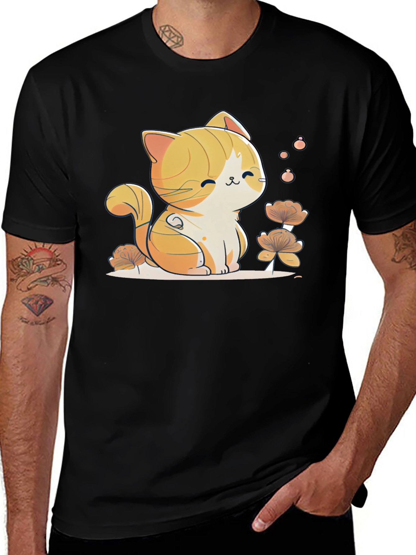 Variant 10 of Cute Cartoon Cat T-Shirt