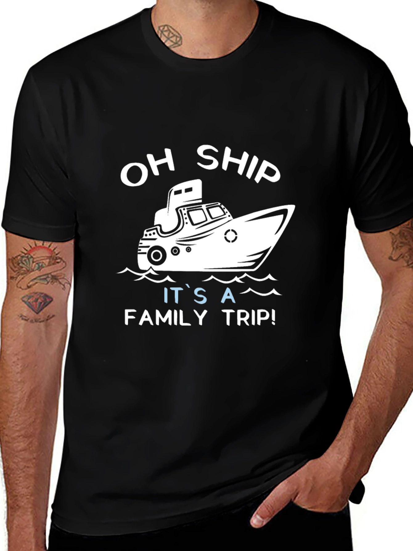 Oh Ship It's A Family Trip T-Shirt Cruise Vacation Tee