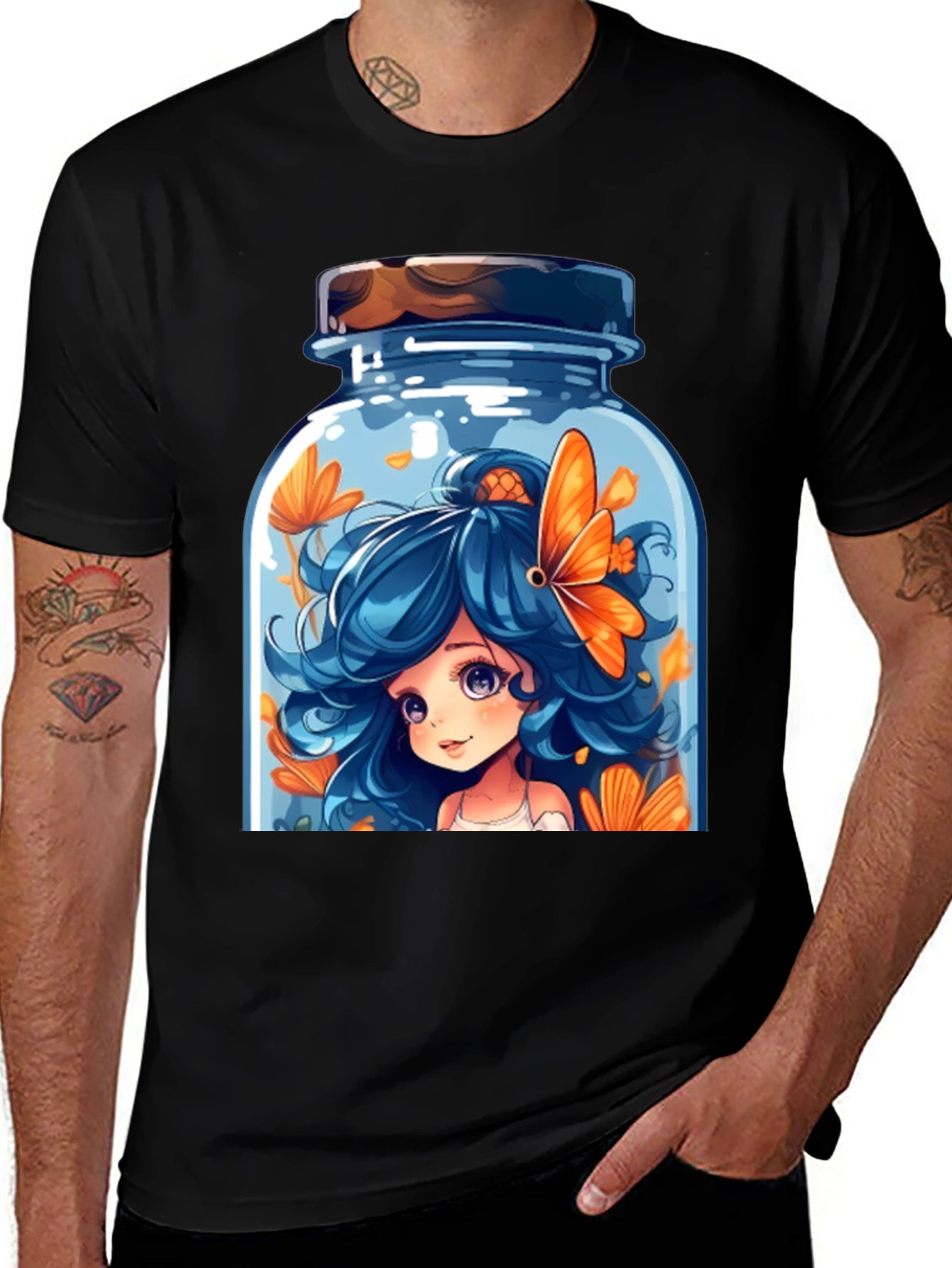 Variant 16 of Cartoon Girl in a Jar Graphic T-Shirt