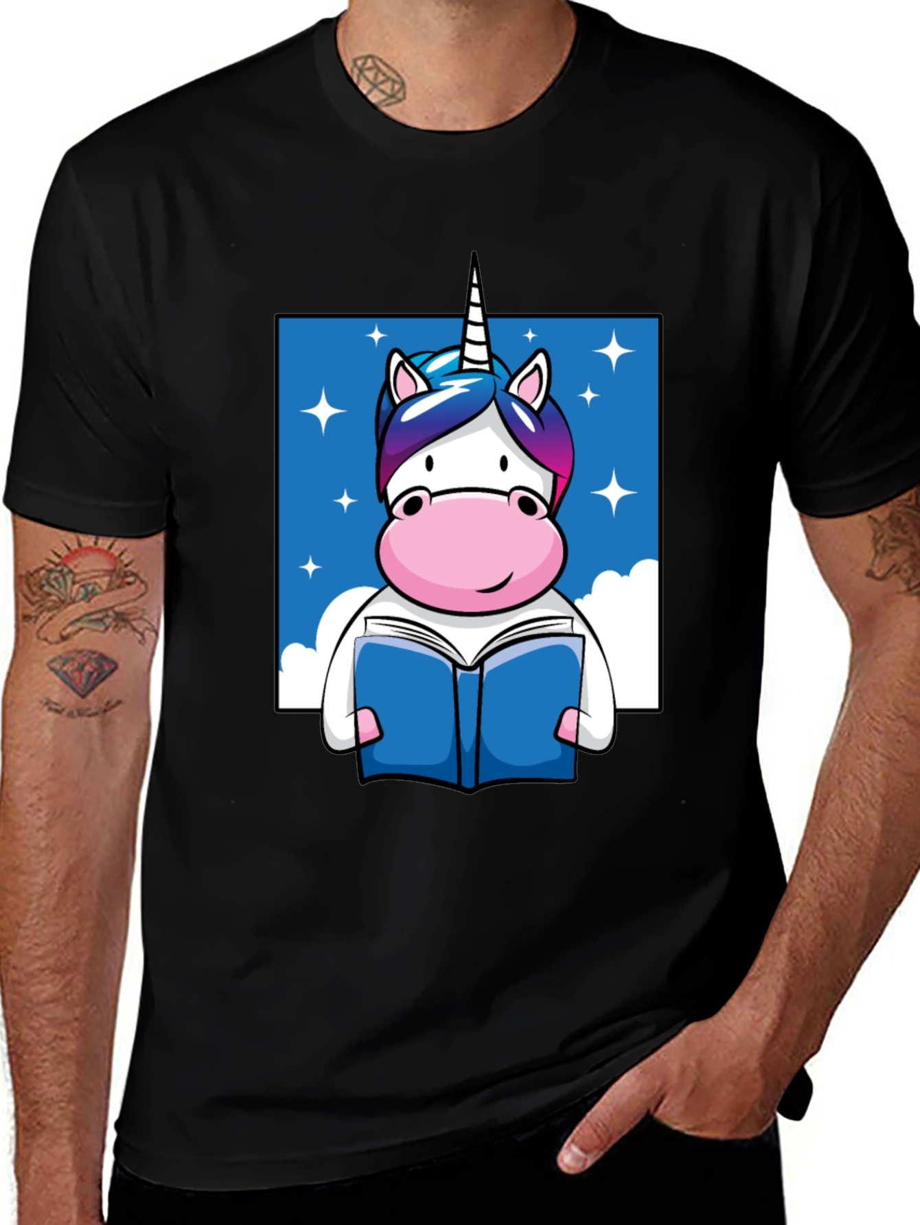 Variant 13 of Unicorn Reading Book T-Shirt