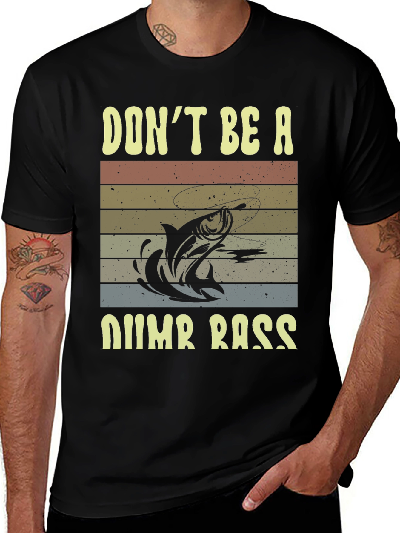 Variant 21 of Funny Fishing T-Shirt: Don't Be A Dumb Bass