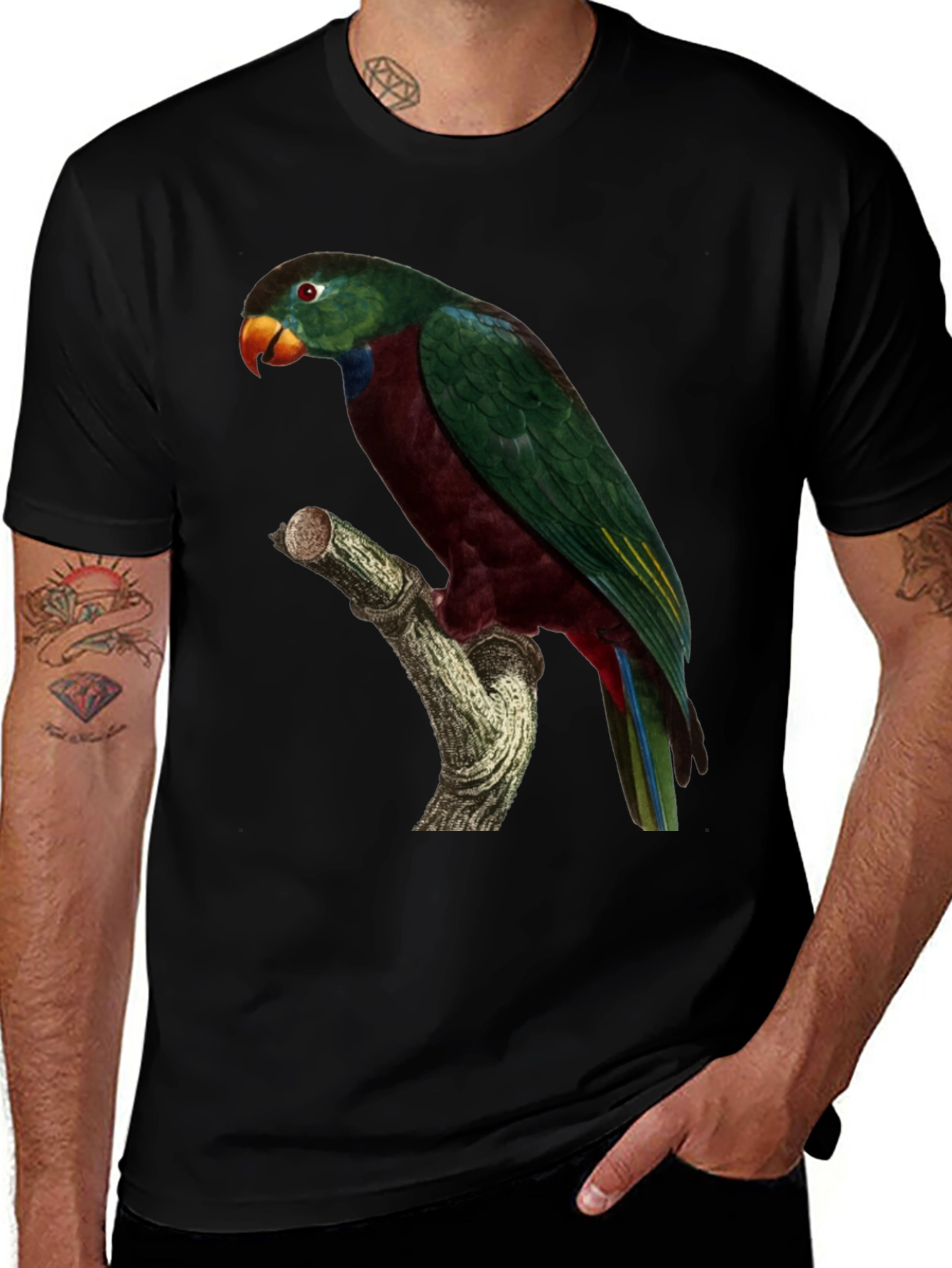 Variant 4 of Parrot Graphic T-Shirt - Men's Casual Tee