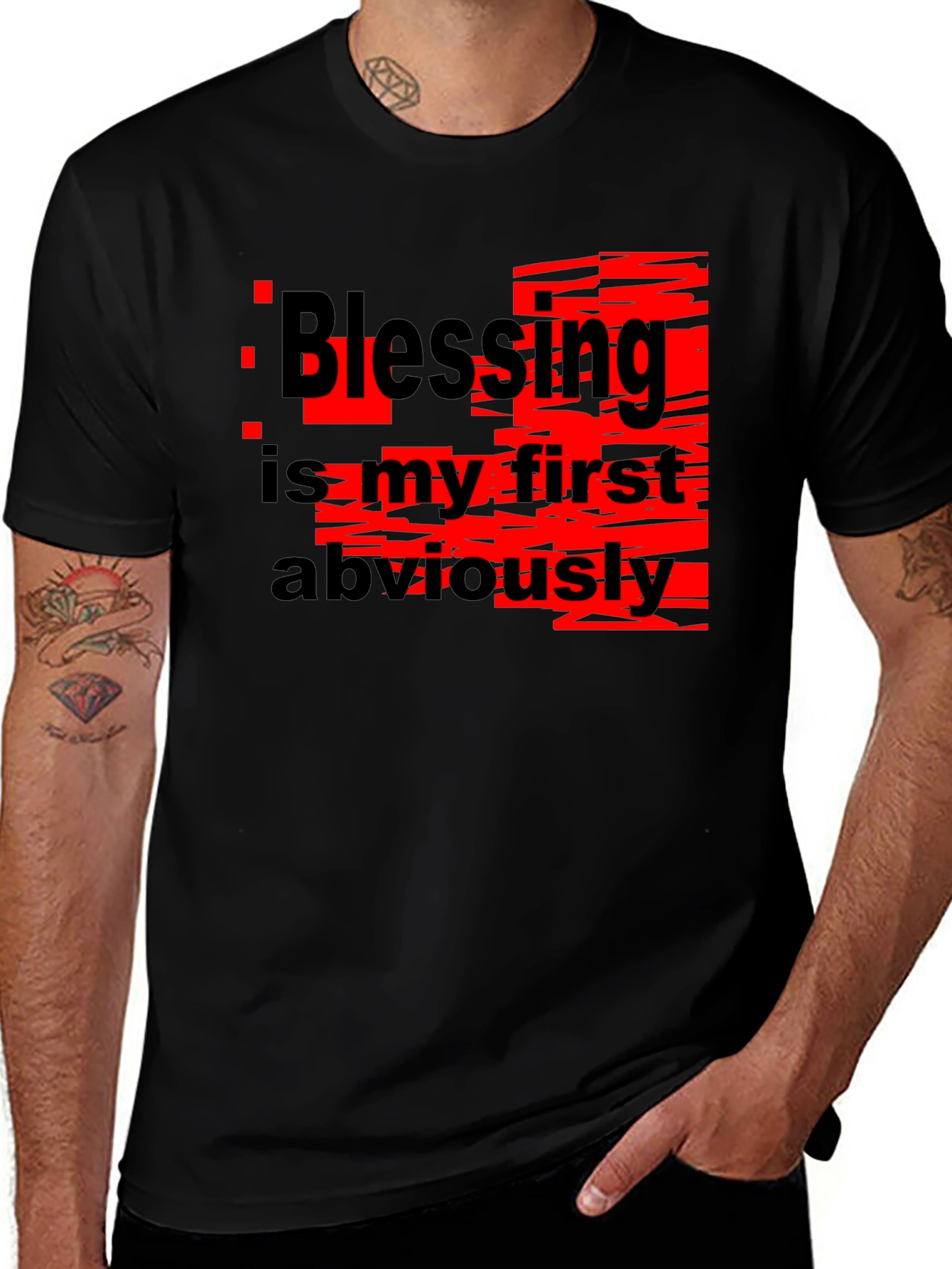 Variant 20 of Blessing First T-Shirt - Stylish Graphic Tee