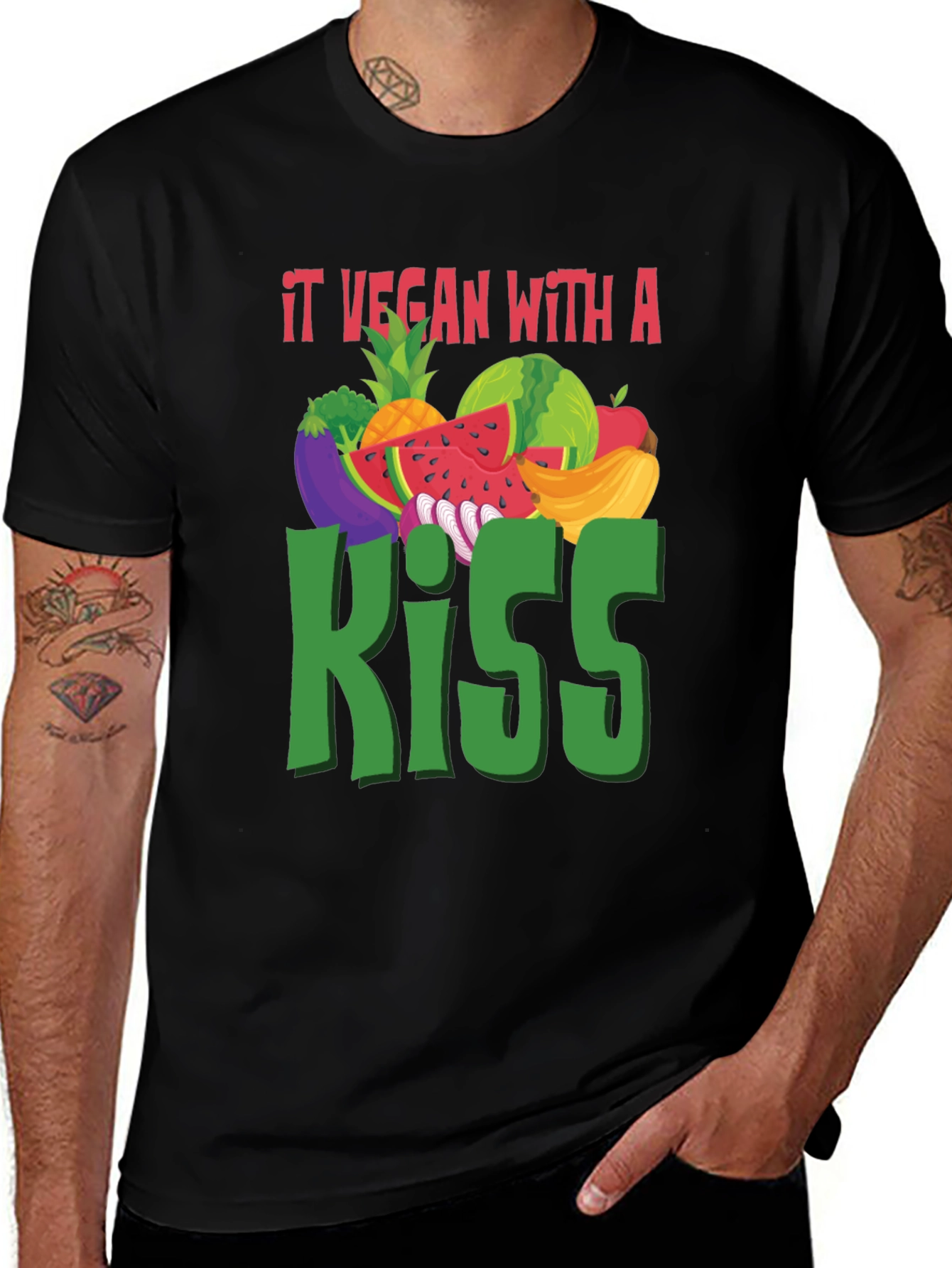 Variant 10 of It Vegan with a Kiss T-Shirt