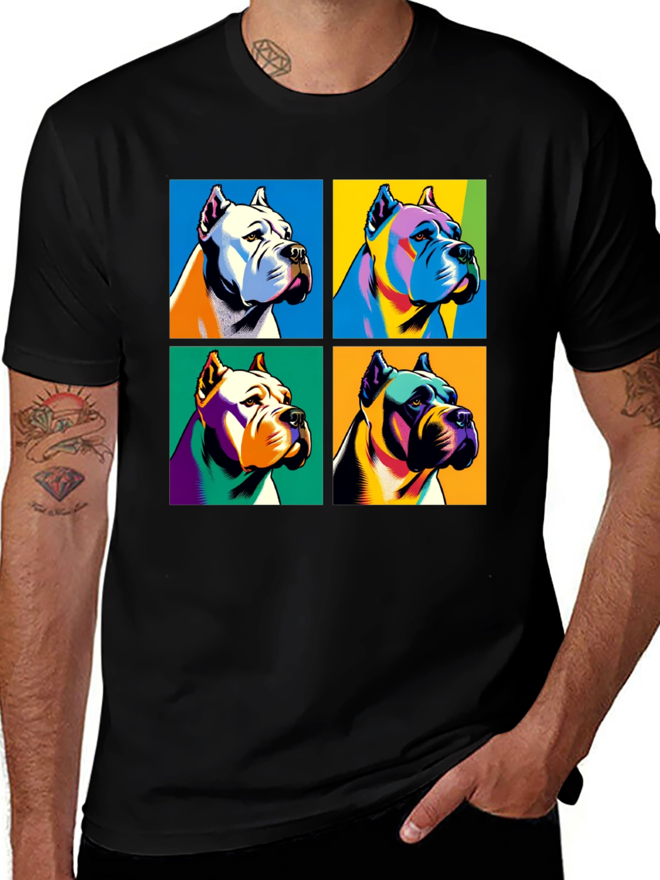 Variant 10 of Pop Art Dog Breed Graphic T-Shirt - Stylish & Unique